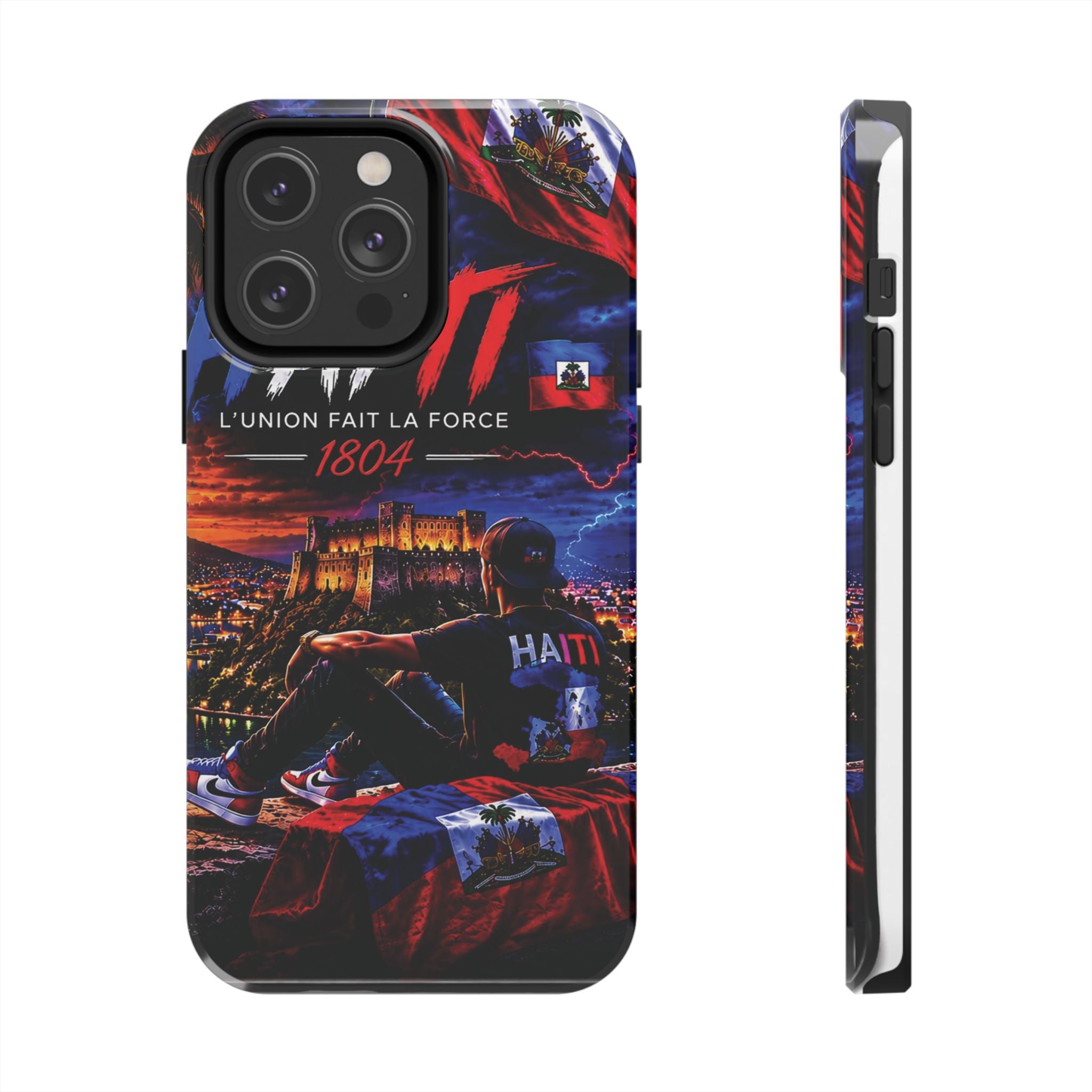 Haiti 1804 Tough Phone Case — L'Union Fait La Force Patriotic Protective Cover