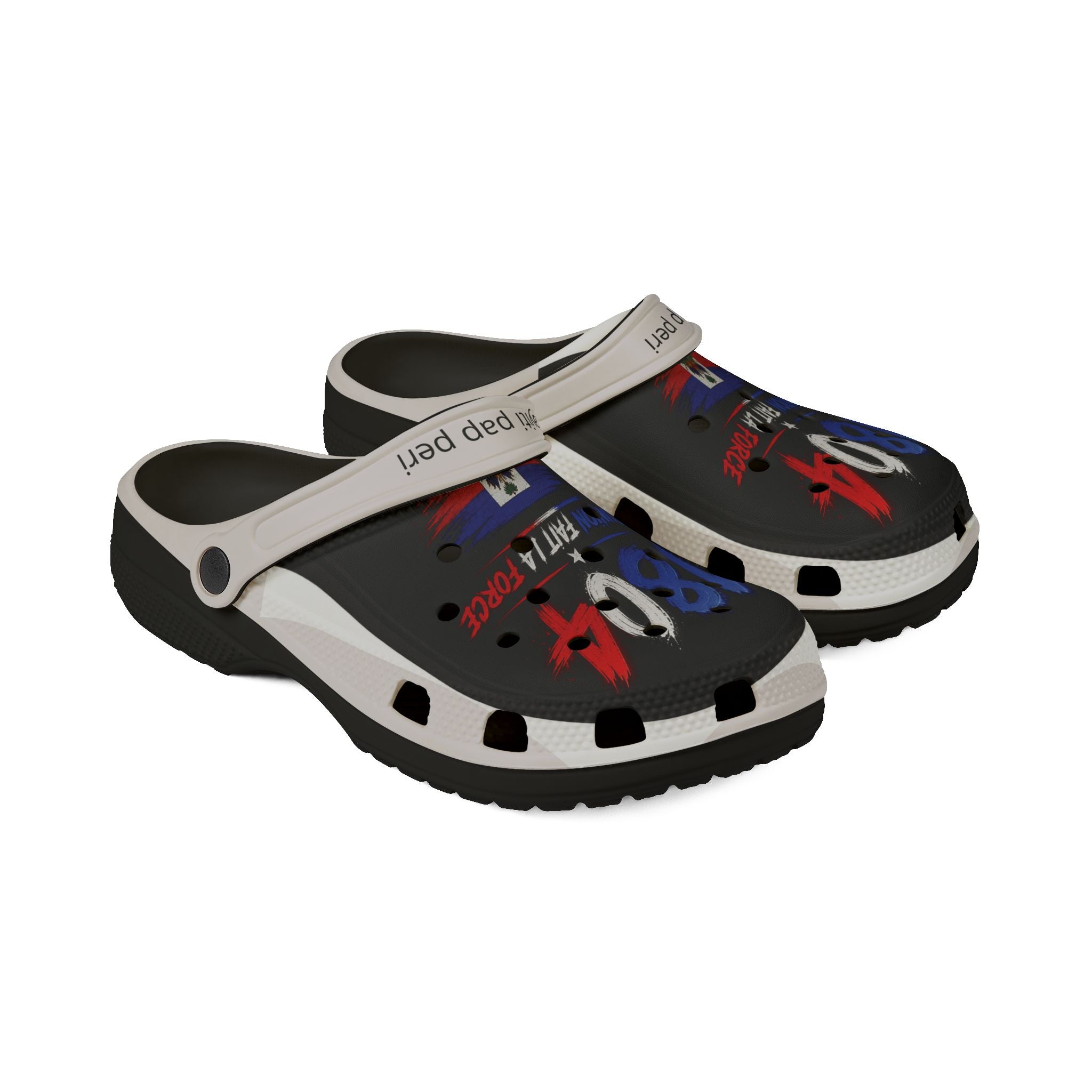 Haitian Pride EVA Foam Clogs — “1804 L’Union Fait La Force”