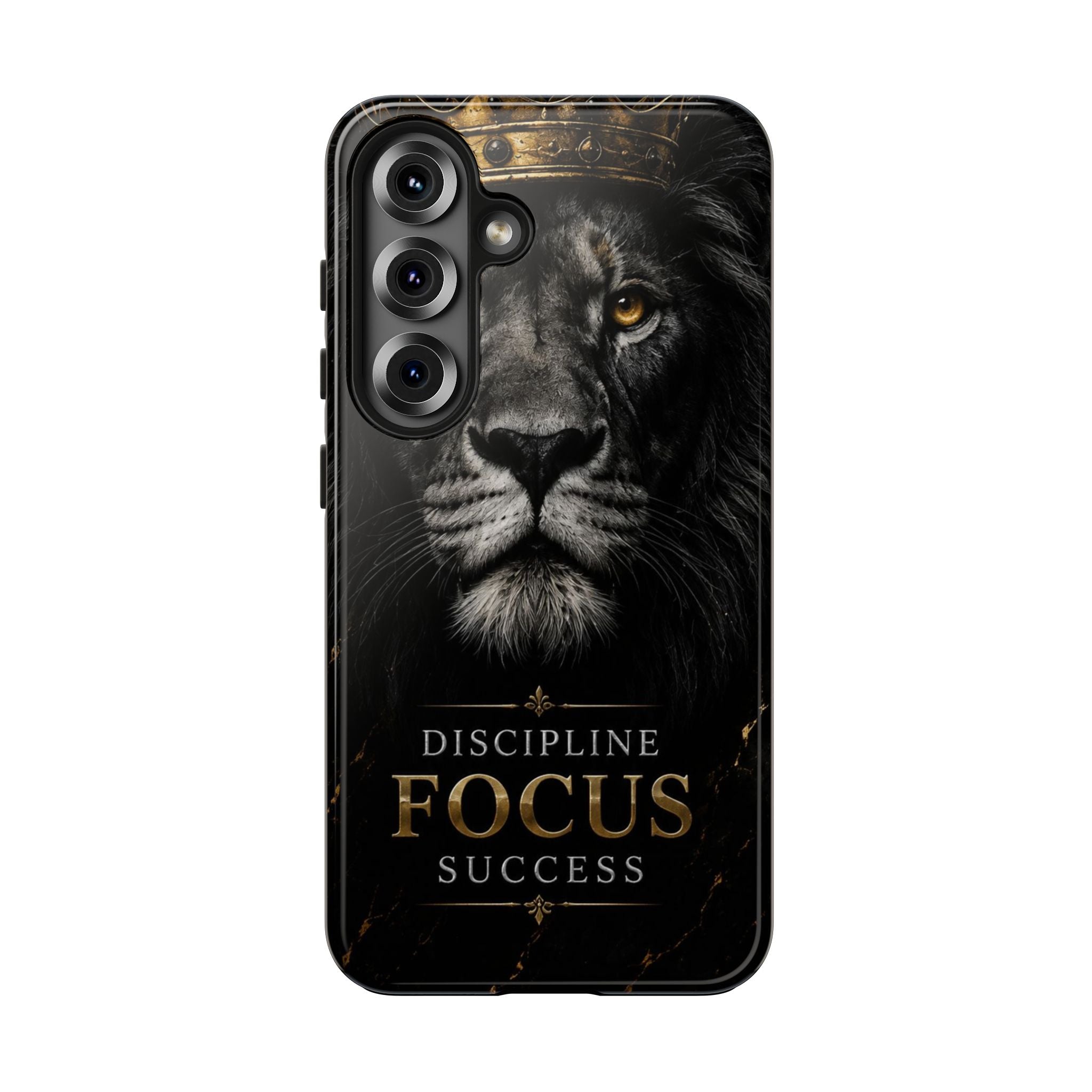 Lion 'Discipline Focus Success' Tough Phone Case