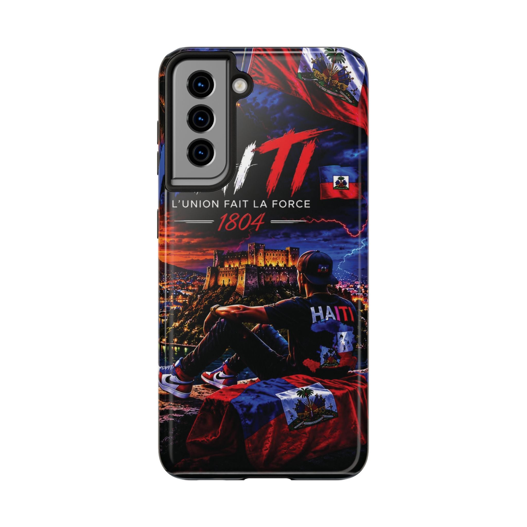 Haiti 1804 Tough Phone Case — L'Union Fait La Force Patriotic Protective Cover