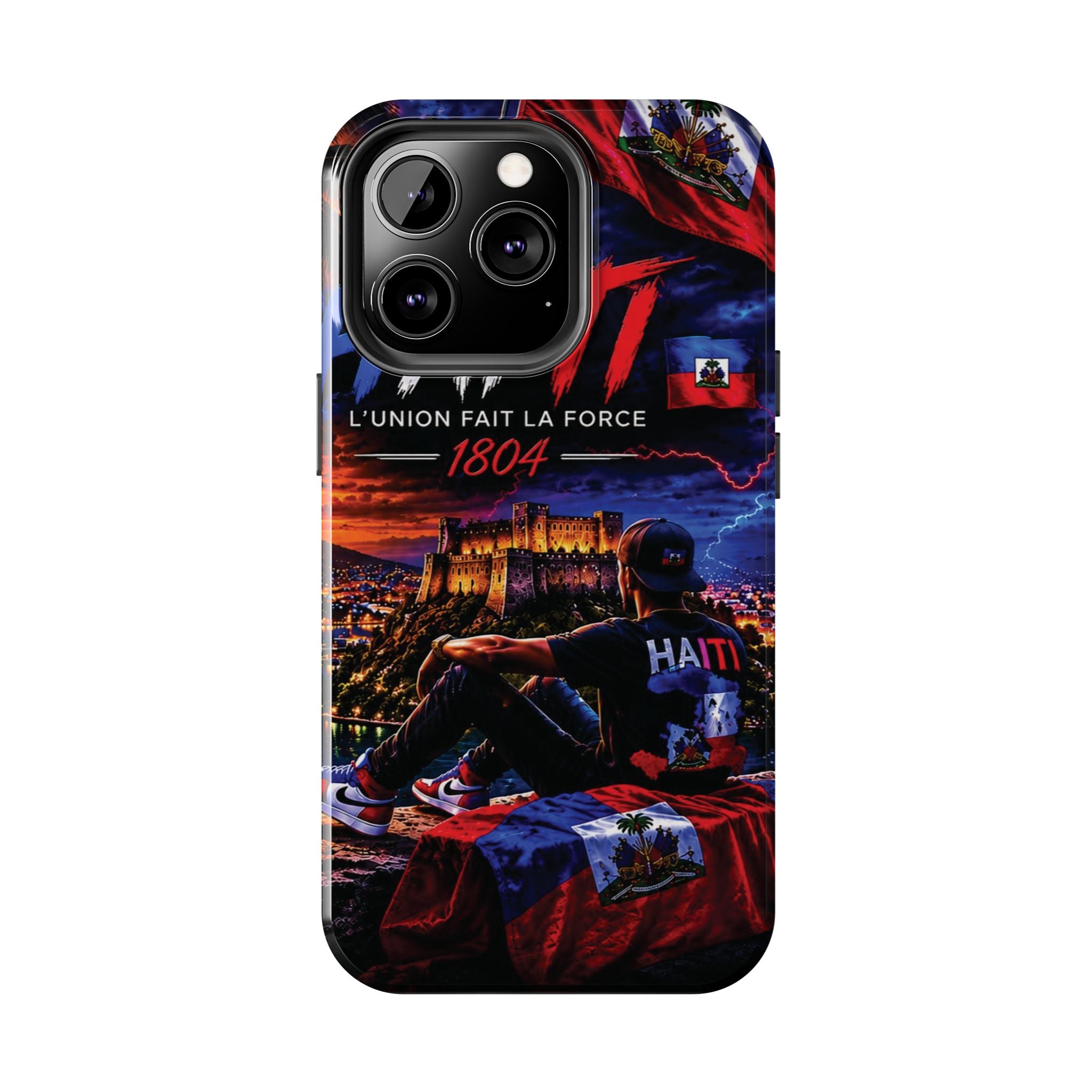 Haiti 1804 Tough Phone Case — L'Union Fait La Force Patriotic Protective Cover