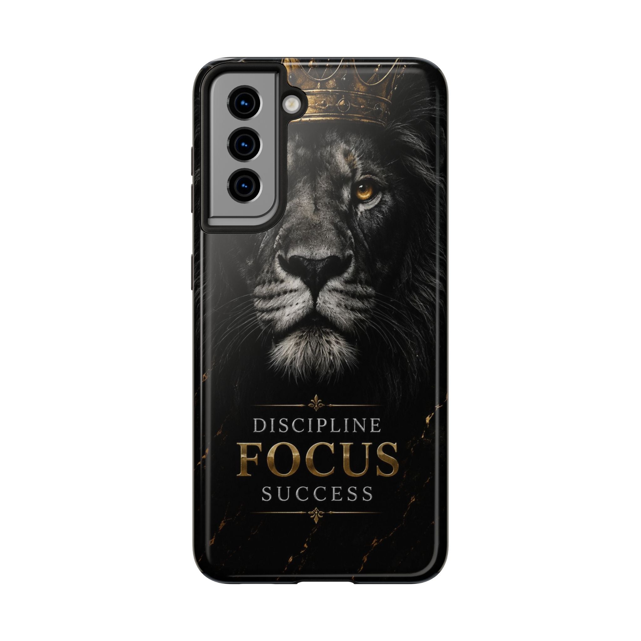 Lion 'Discipline Focus Success' Tough Phone Case