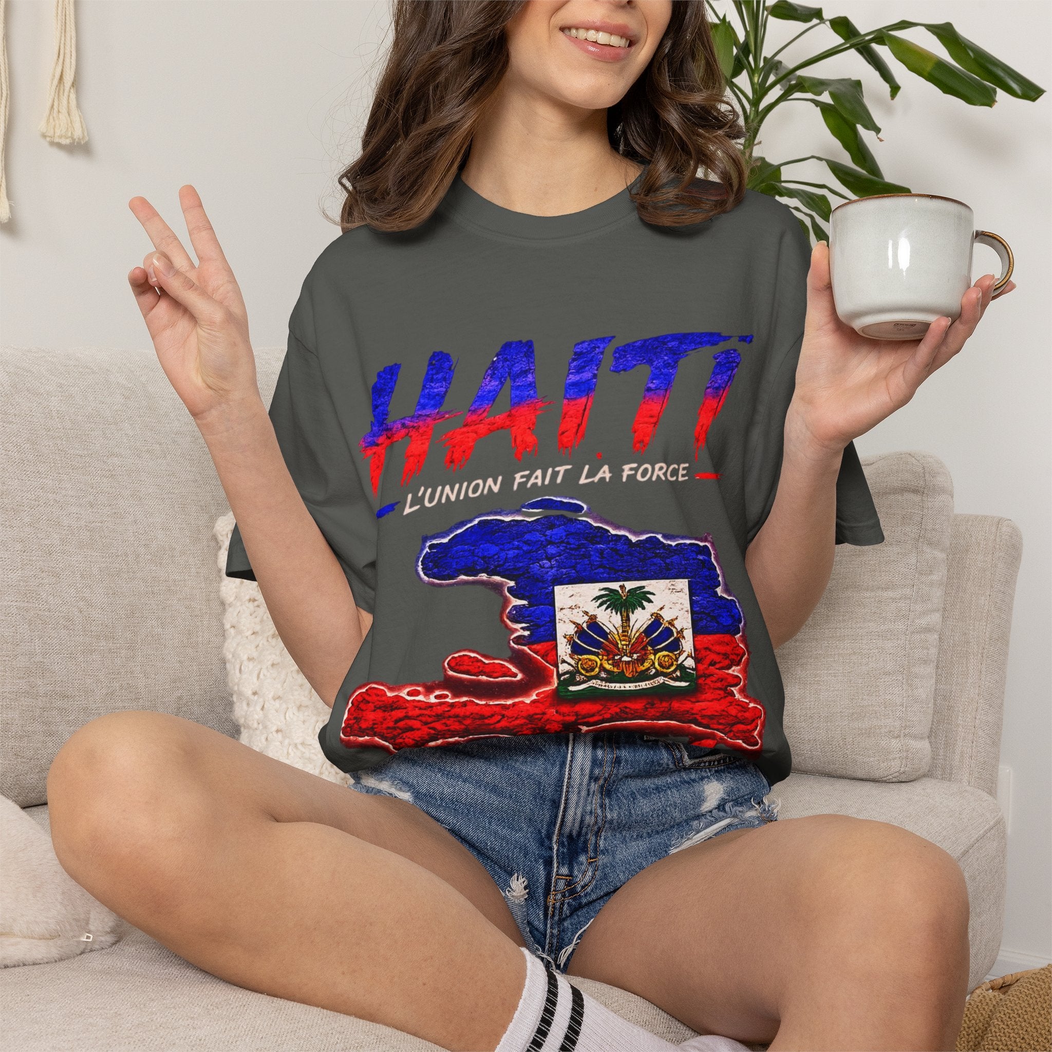 Haiti 1804 Flag Map T-Shirt — Haitian Pride Graphic Tee