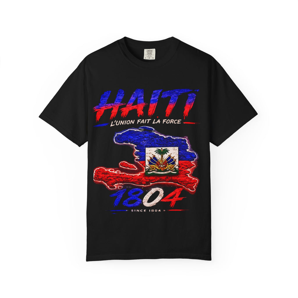 Haiti 1804 Flag Map T-Shirt — Haitian Pride Graphic Tee