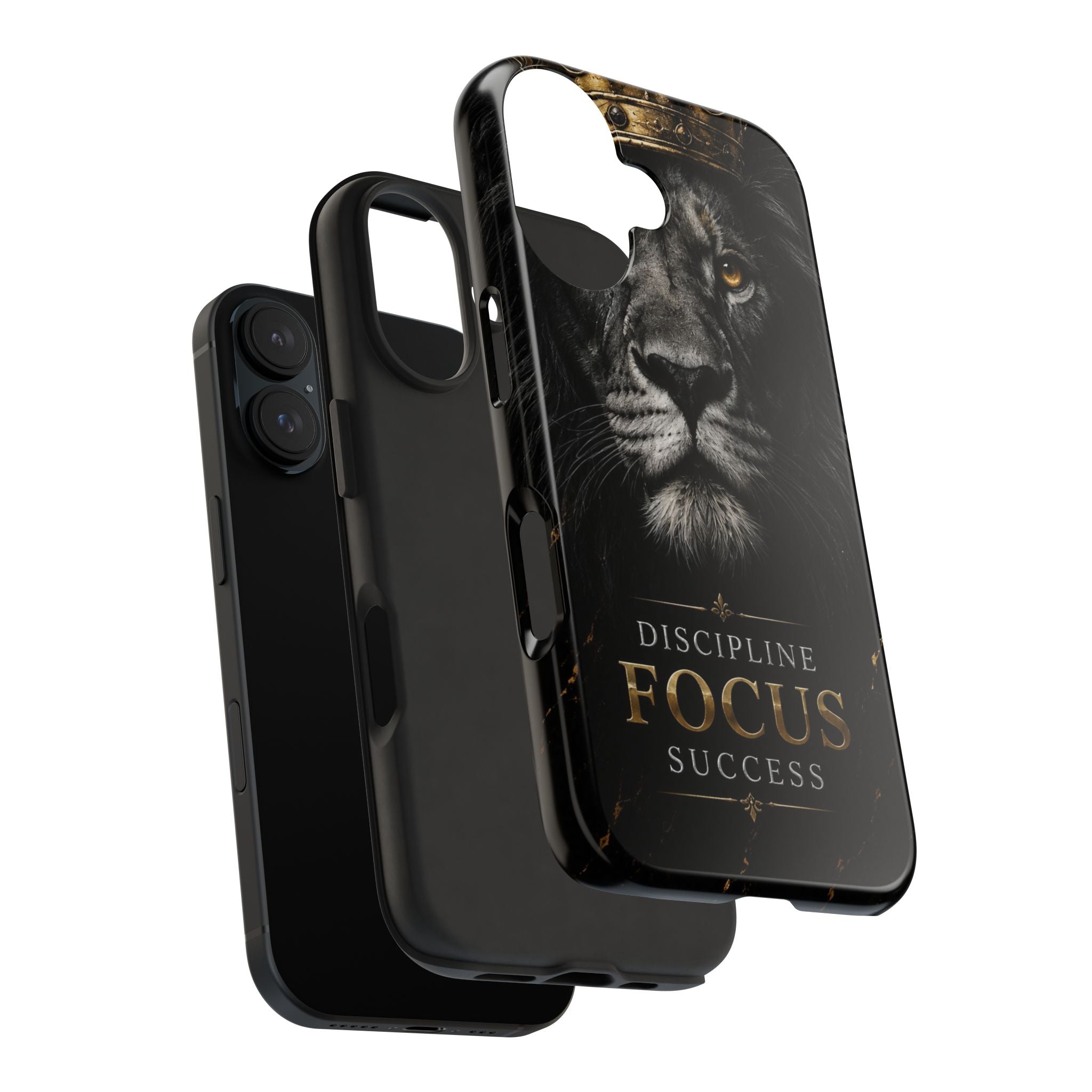 Lion 'Discipline Focus Success' Tough Phone Case