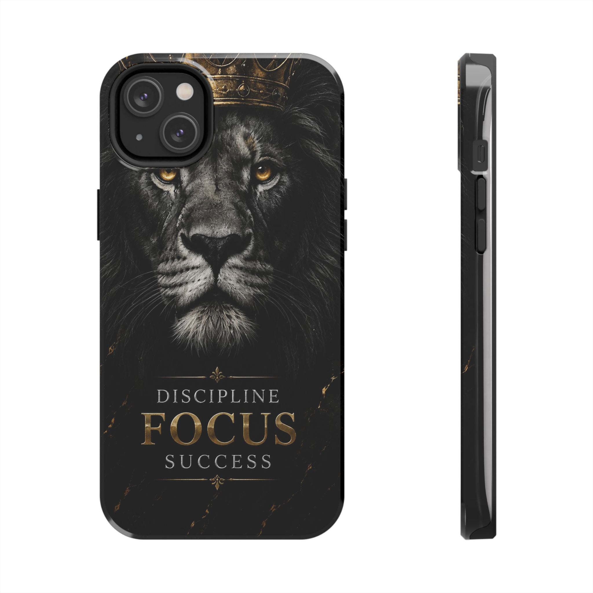 Lion 'Discipline Focus Success' Tough Phone Case