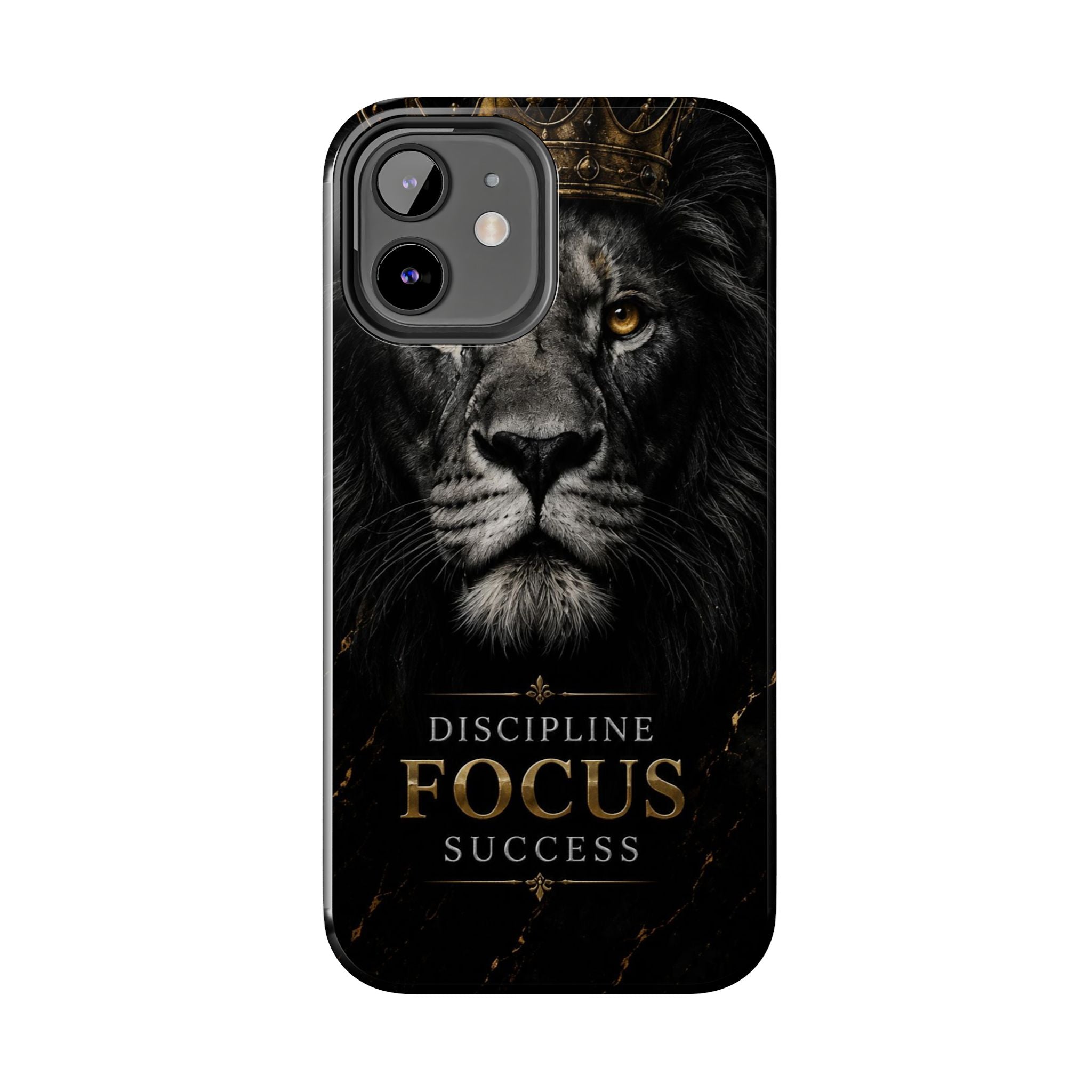 Lion 'Discipline Focus Success' Tough Phone Case