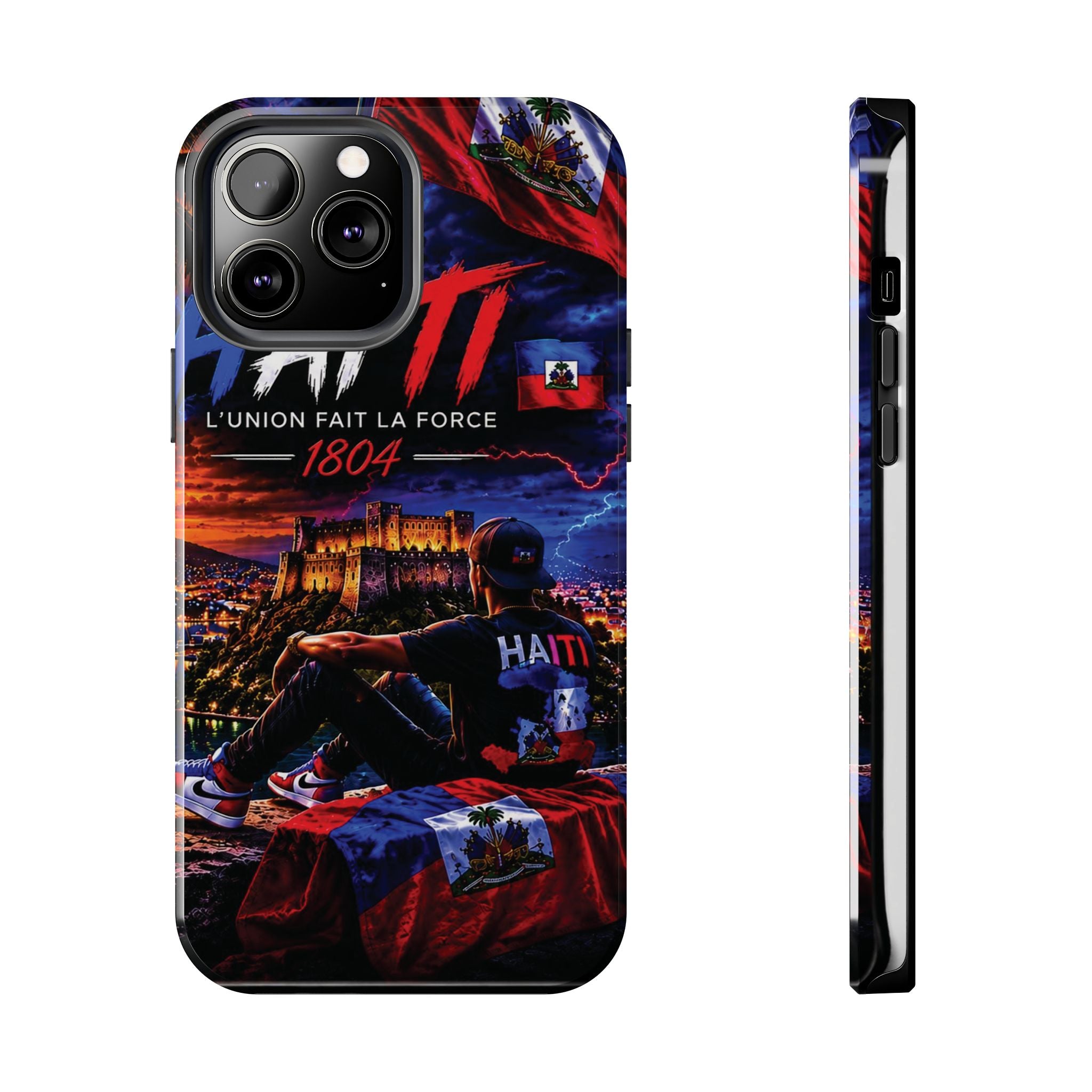 Haiti 1804 Tough Phone Case — L'Union Fait La Force Patriotic Protective Cover