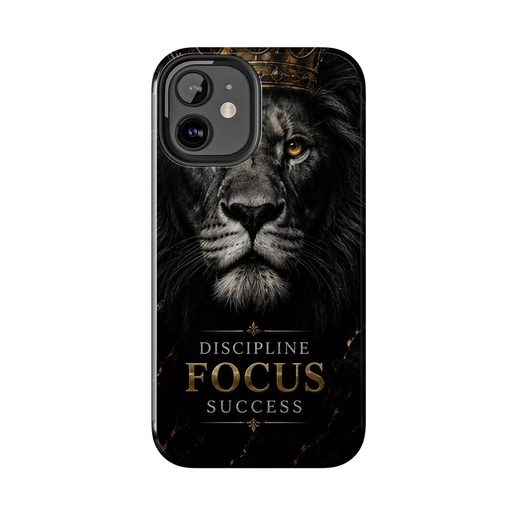 Lion 'Discipline Focus Success' Tough Phone Case