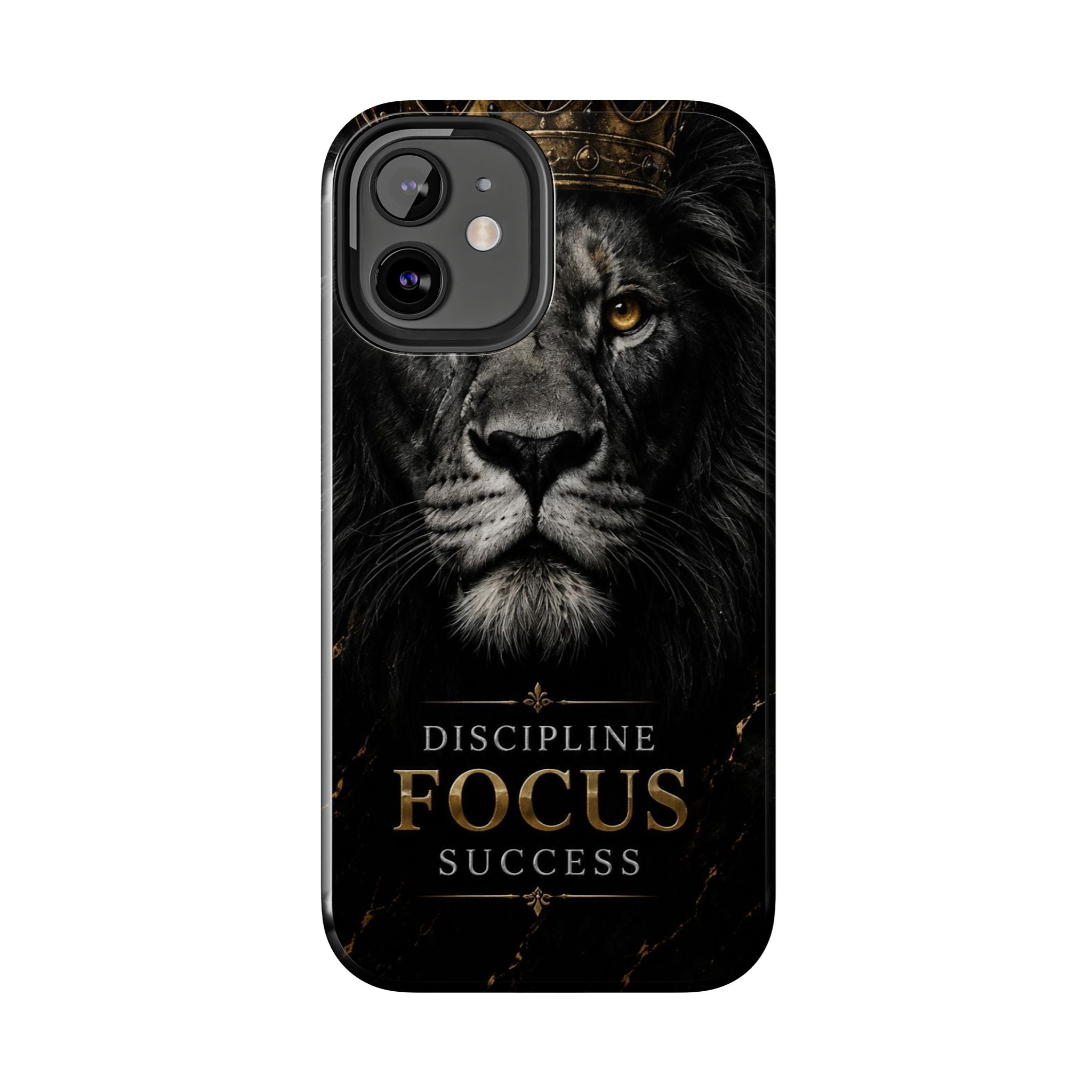 Lion 'Discipline Focus Success' Tough Phone Case