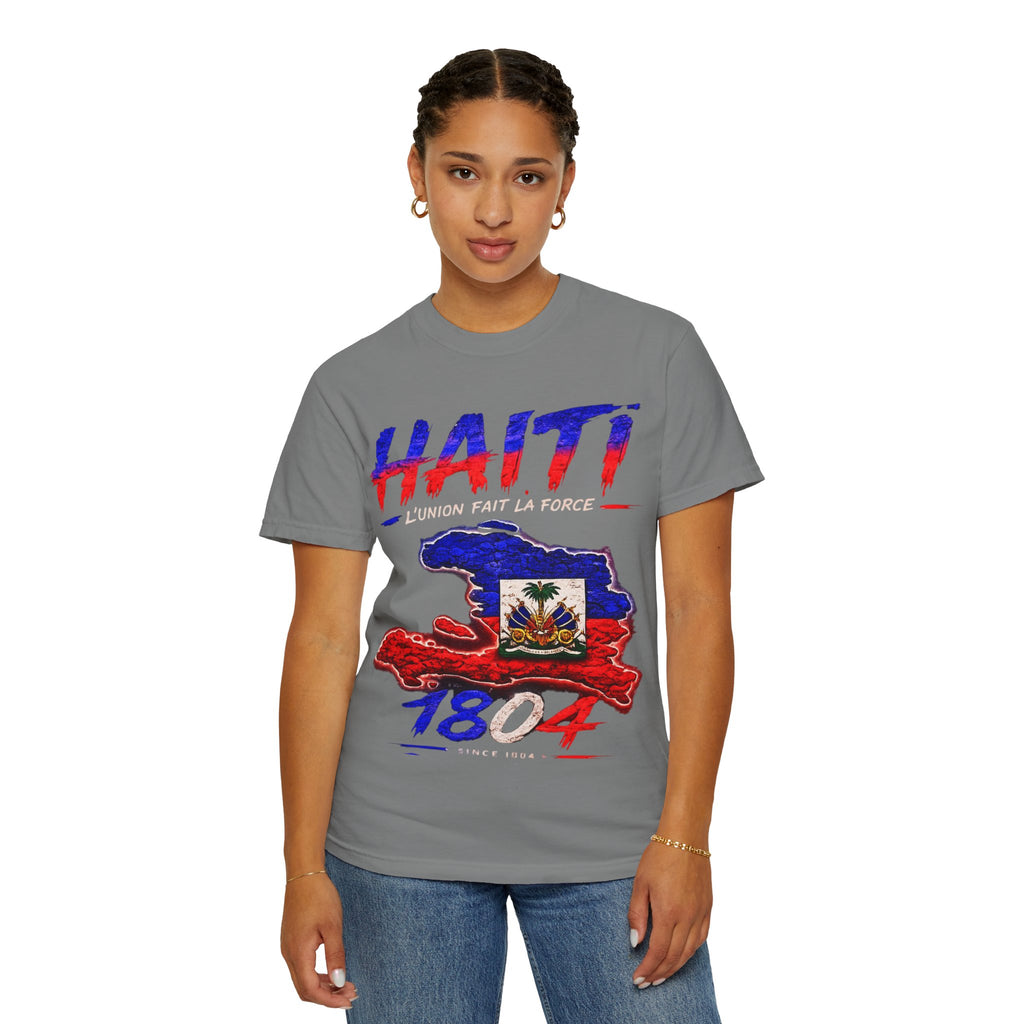 Haiti 1804 Flag Map T-Shirt — Haitian Pride Graphic Tee