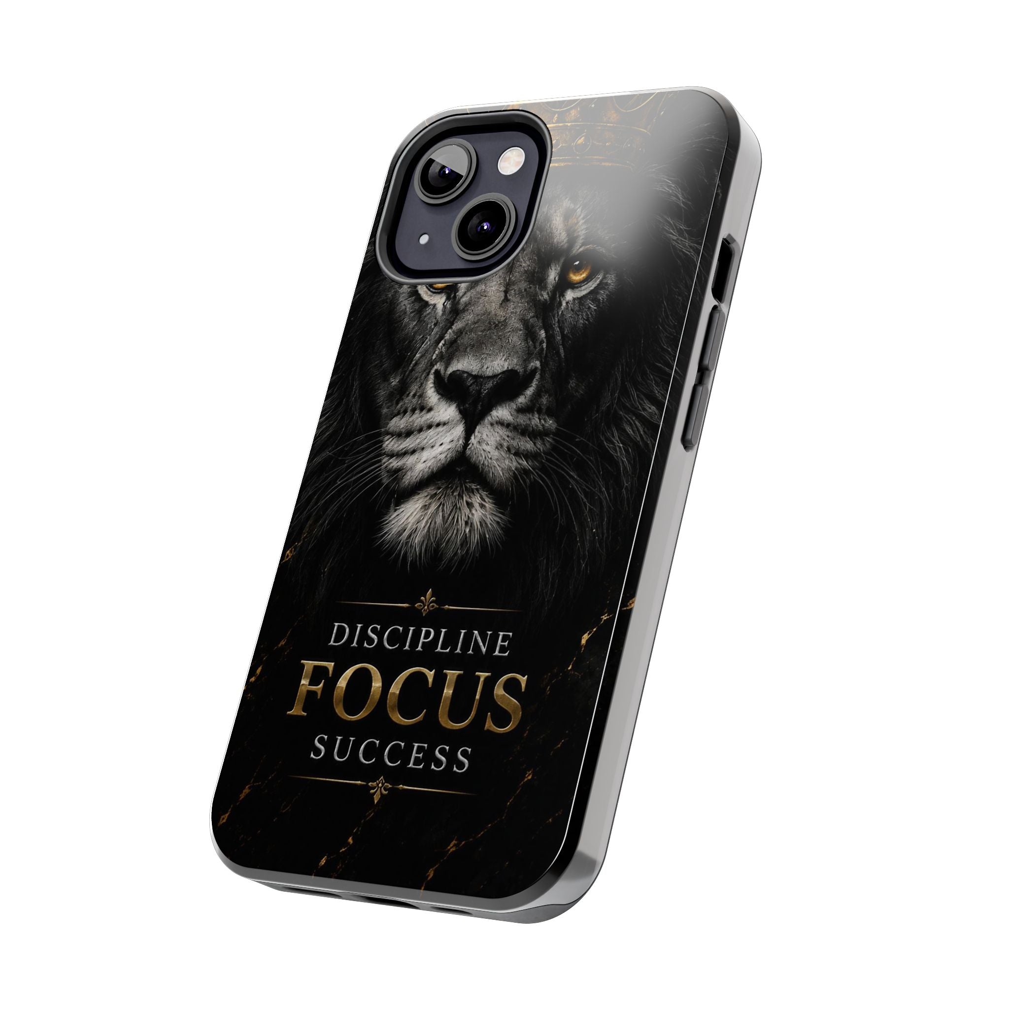 Lion 'Discipline Focus Success' Tough Phone Case