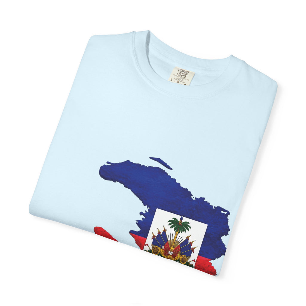 Haiti Map T-Shirt with 1804 Flag Design — Haitian Pride Tee