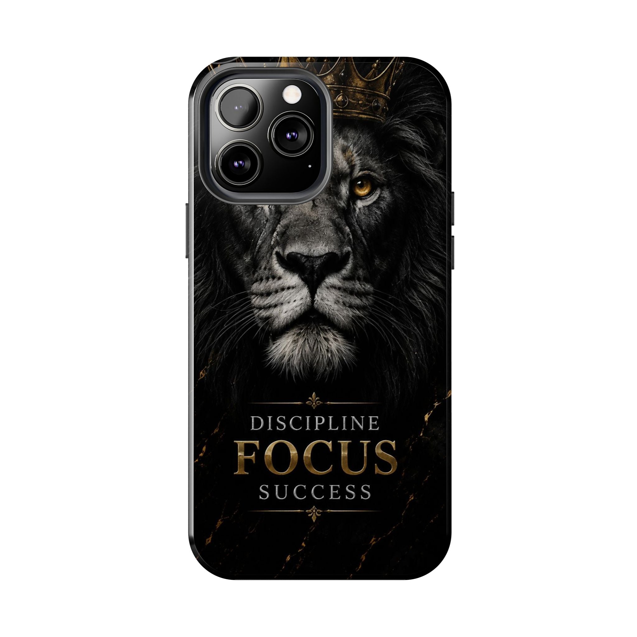 Lion 'Discipline Focus Success' Tough Phone Case