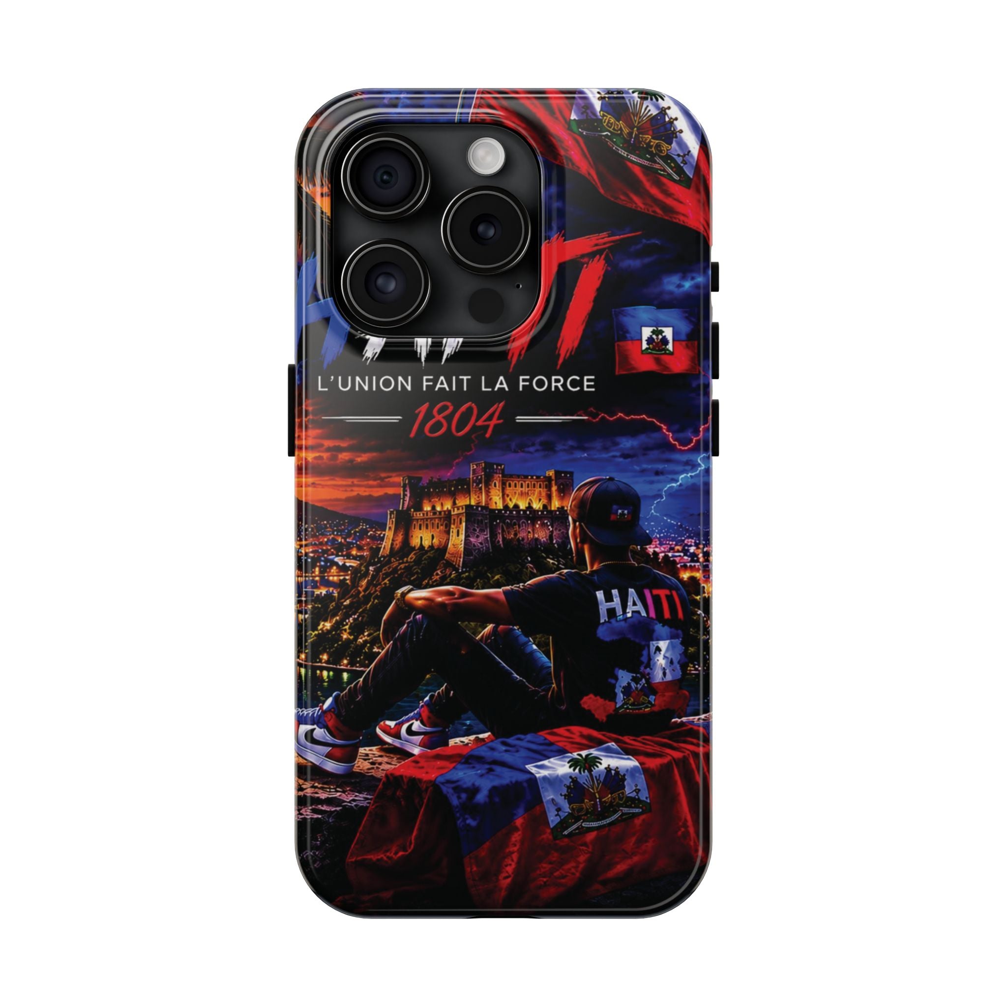 Haiti 1804 Tough Phone Case — L'Union Fait La Force Patriotic Protective Cover