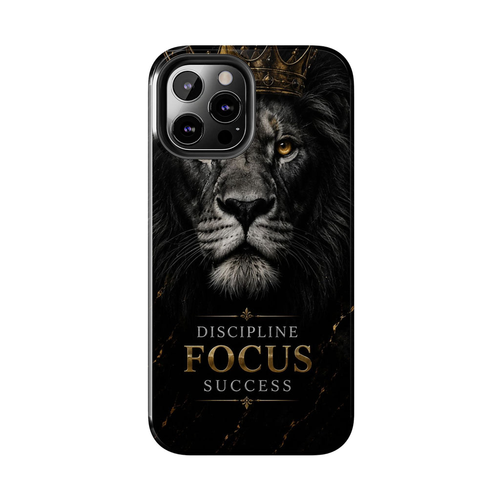 Lion 'Discipline Focus Success' Tough Phone Case
