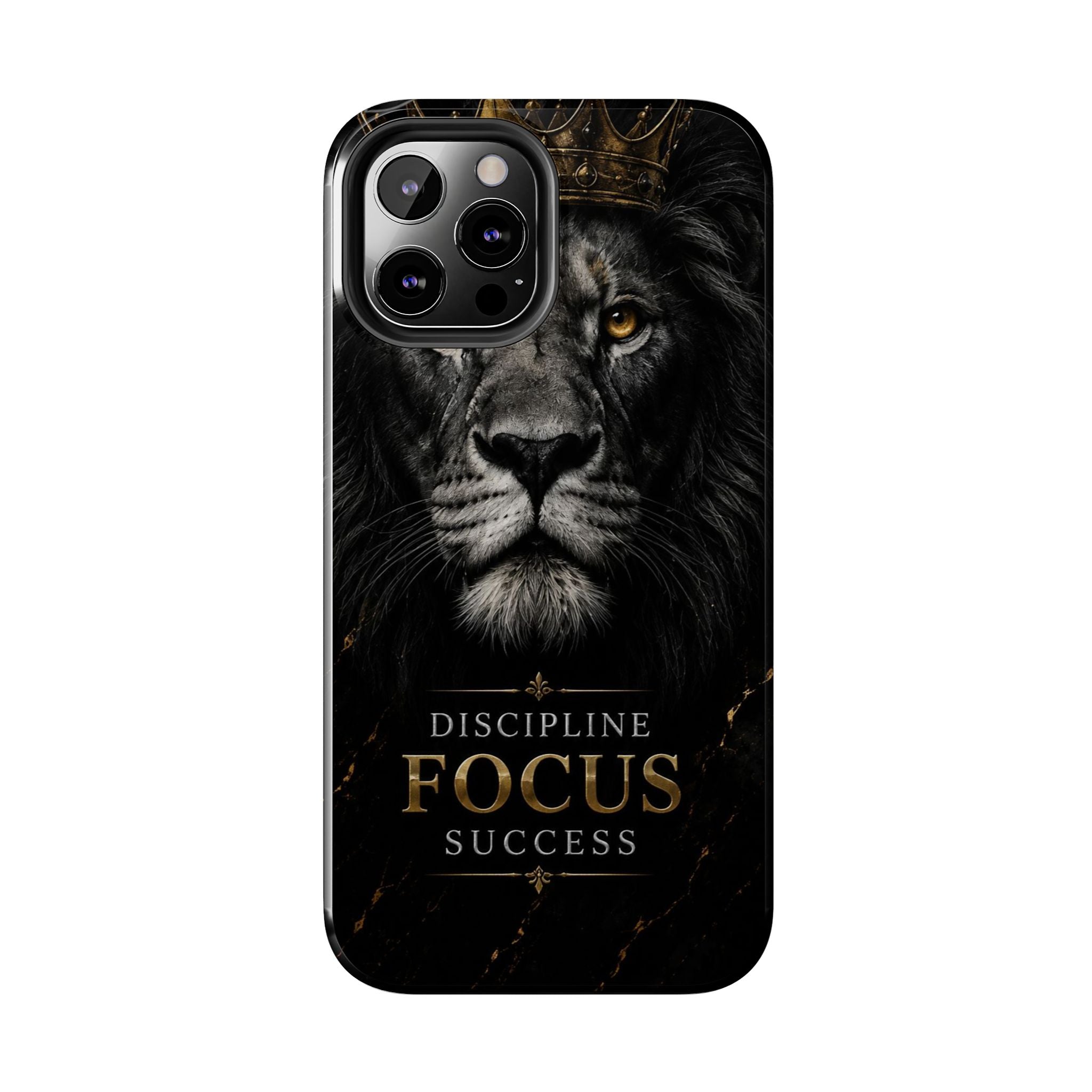 Lion 'Discipline Focus Success' Tough Phone Case