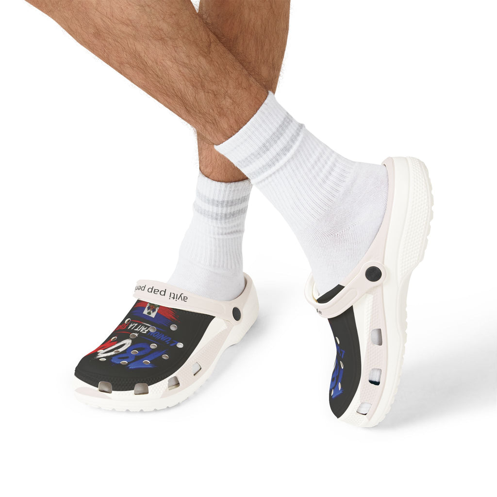 Haitian Pride EVA Foam Clogs — “1804 L’Union Fait La Force”