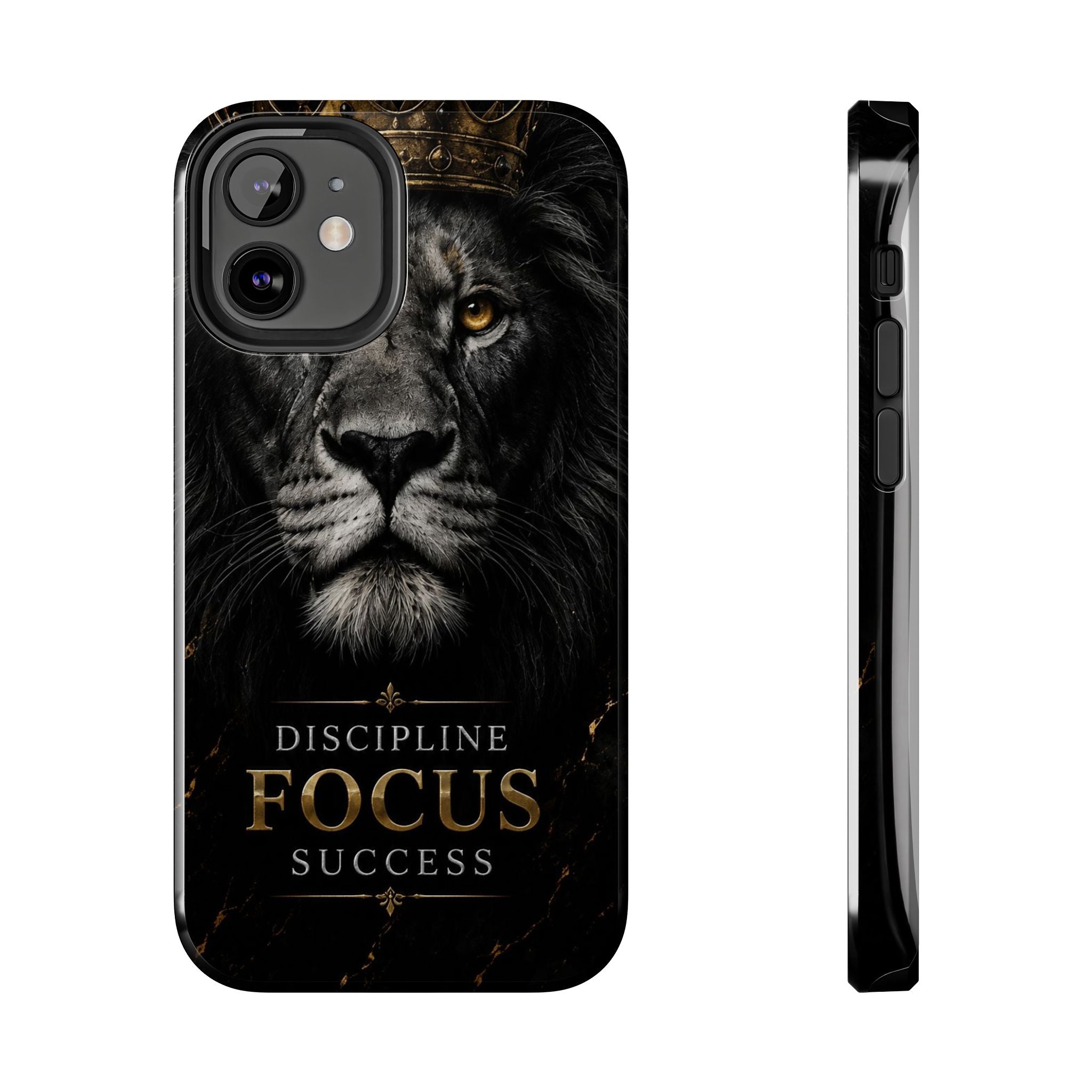 Lion 'Discipline Focus Success' Tough Phone Case