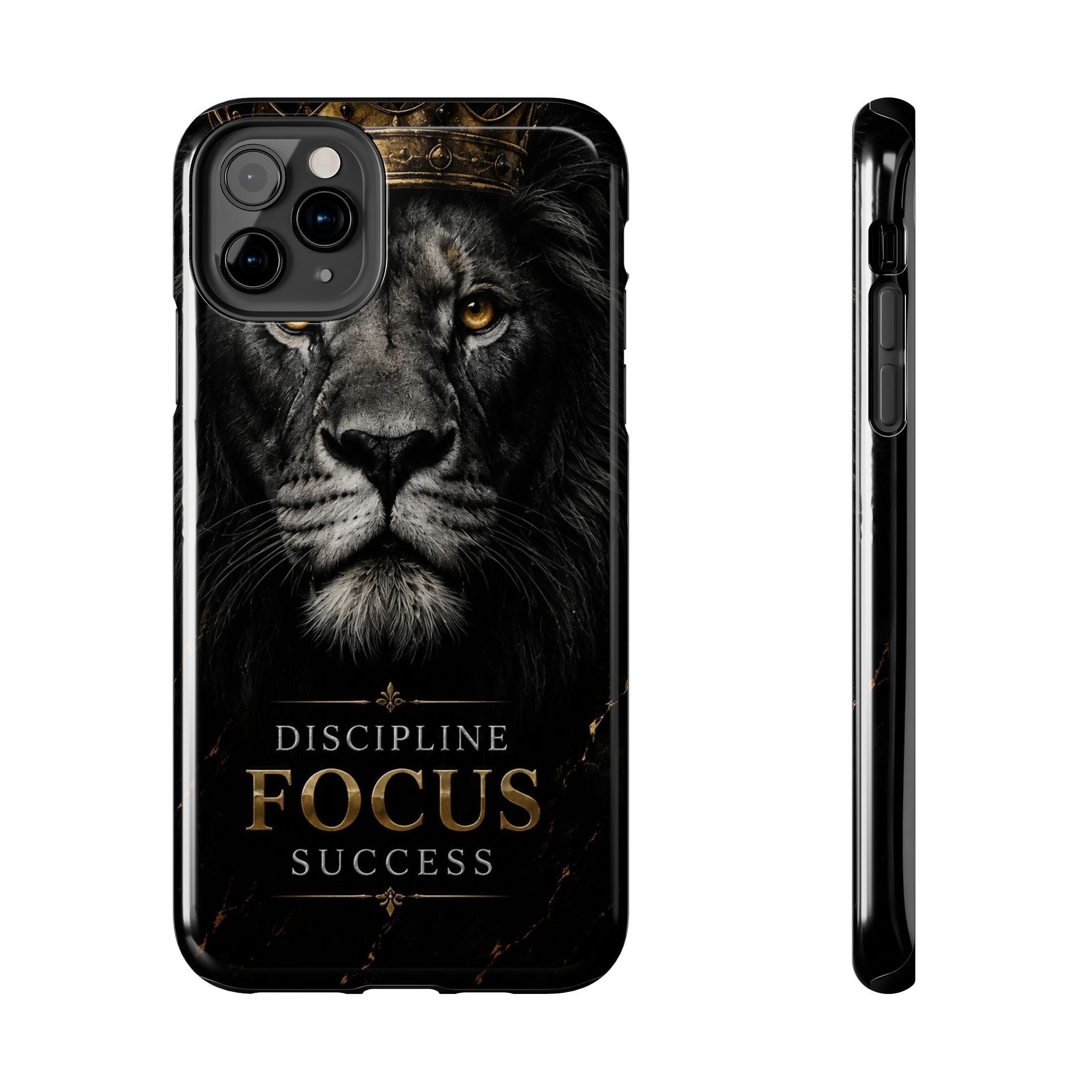 Lion 'Discipline Focus Success' Tough Phone Case