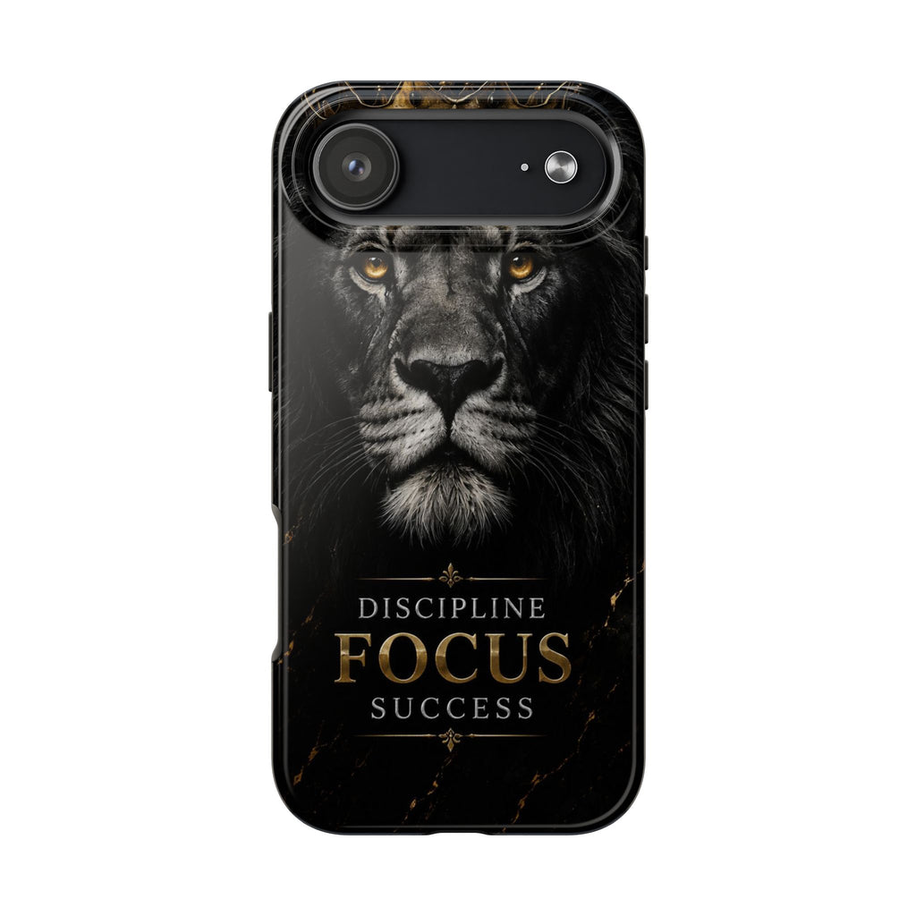Lion 'Discipline Focus Success' Tough Phone Case