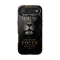 Lion 'Discipline Focus Success' Tough Phone Case