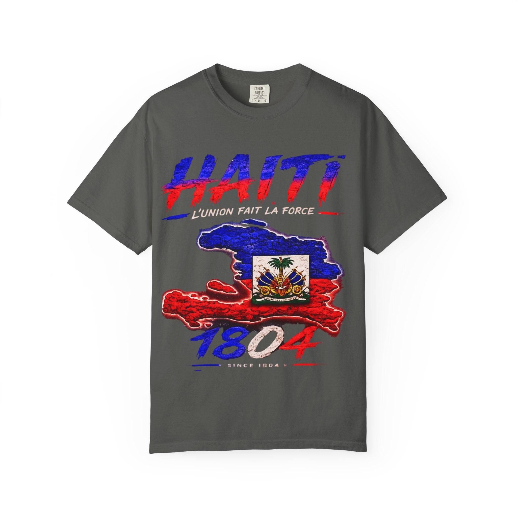 Haiti 1804 Flag Map T-Shirt — Haitian Pride Graphic Tee