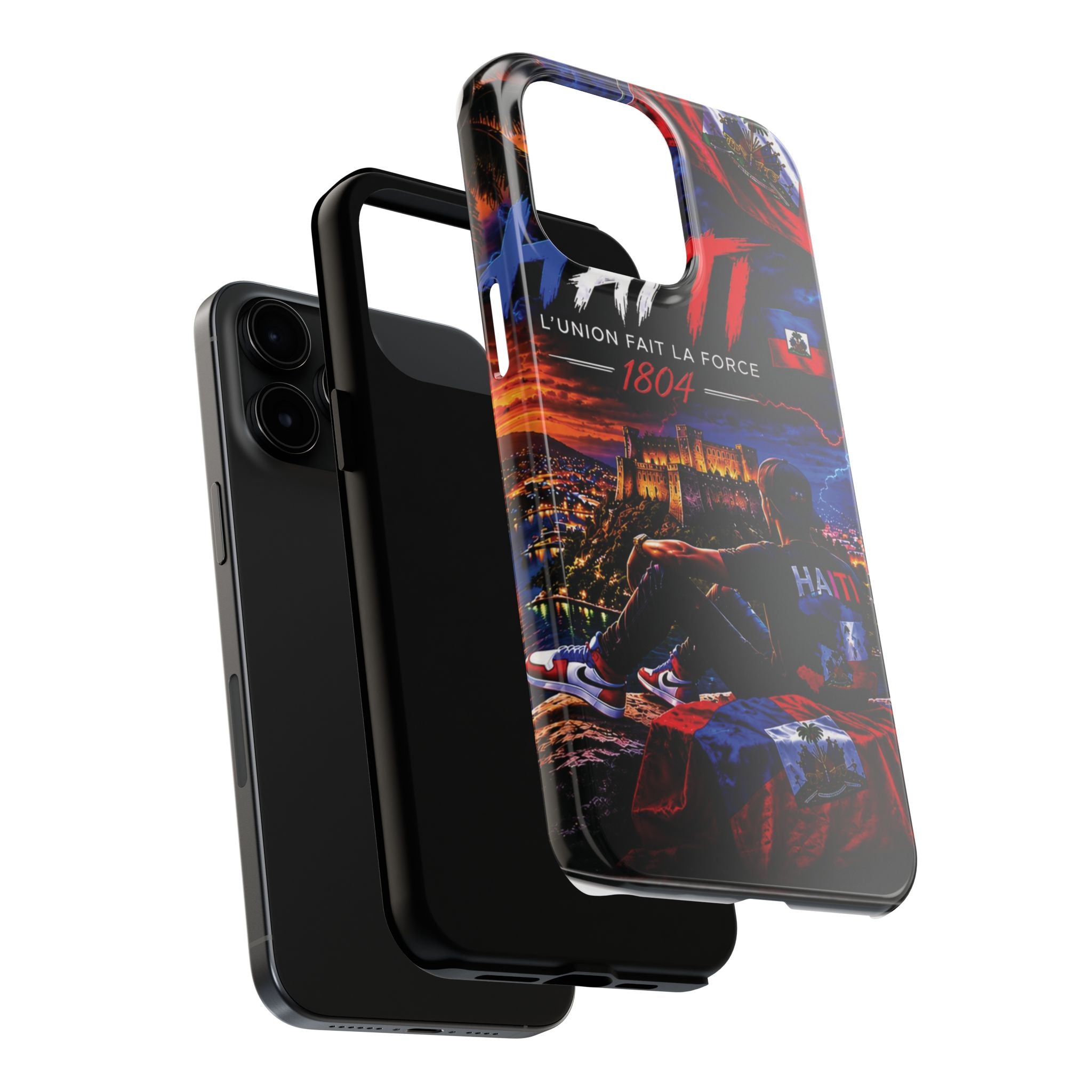 Haiti 1804 Tough Phone Case — L'Union Fait La Force Patriotic Protective Cover