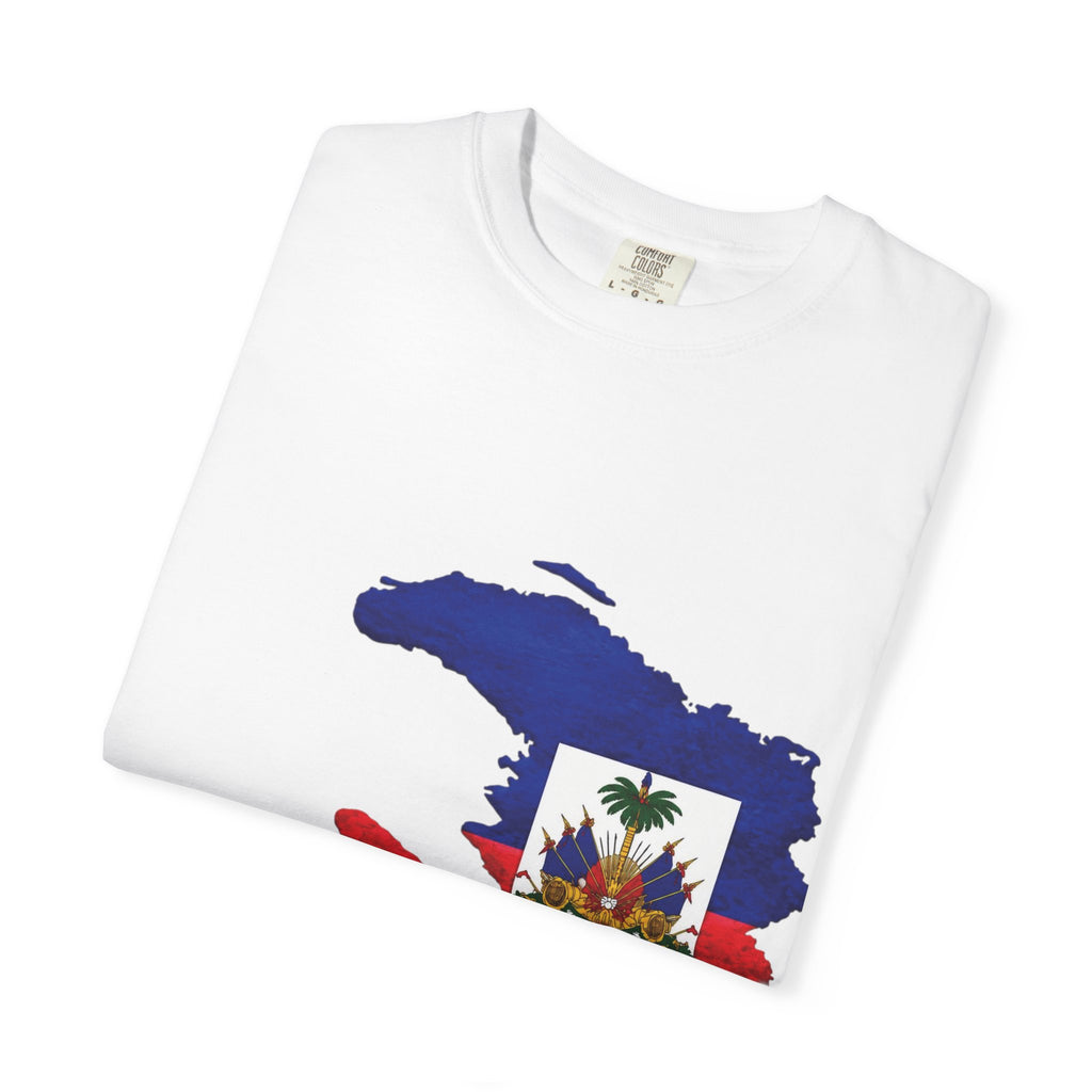 Haiti Map T-Shirt with 1804 Flag Design — Haitian Pride Tee