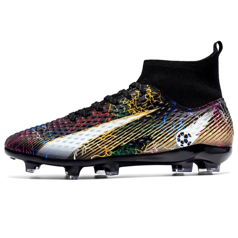Men FG/TF Football Boots Futsal Professional Unisex Anti-Slip Kids Soccer Shoes Grass Training Outdoor Football Shoes Sneakers