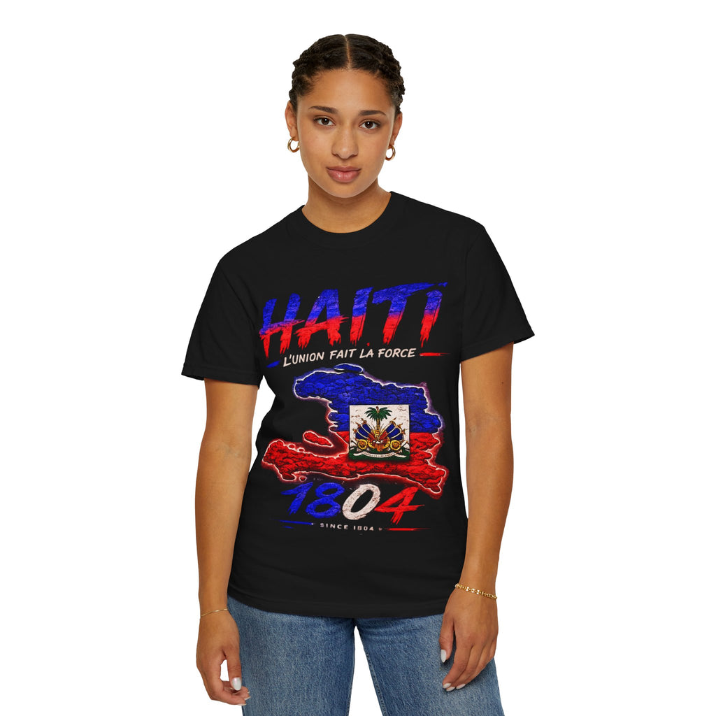 Haiti 1804 Flag Map T-Shirt — Haitian Pride Graphic Tee