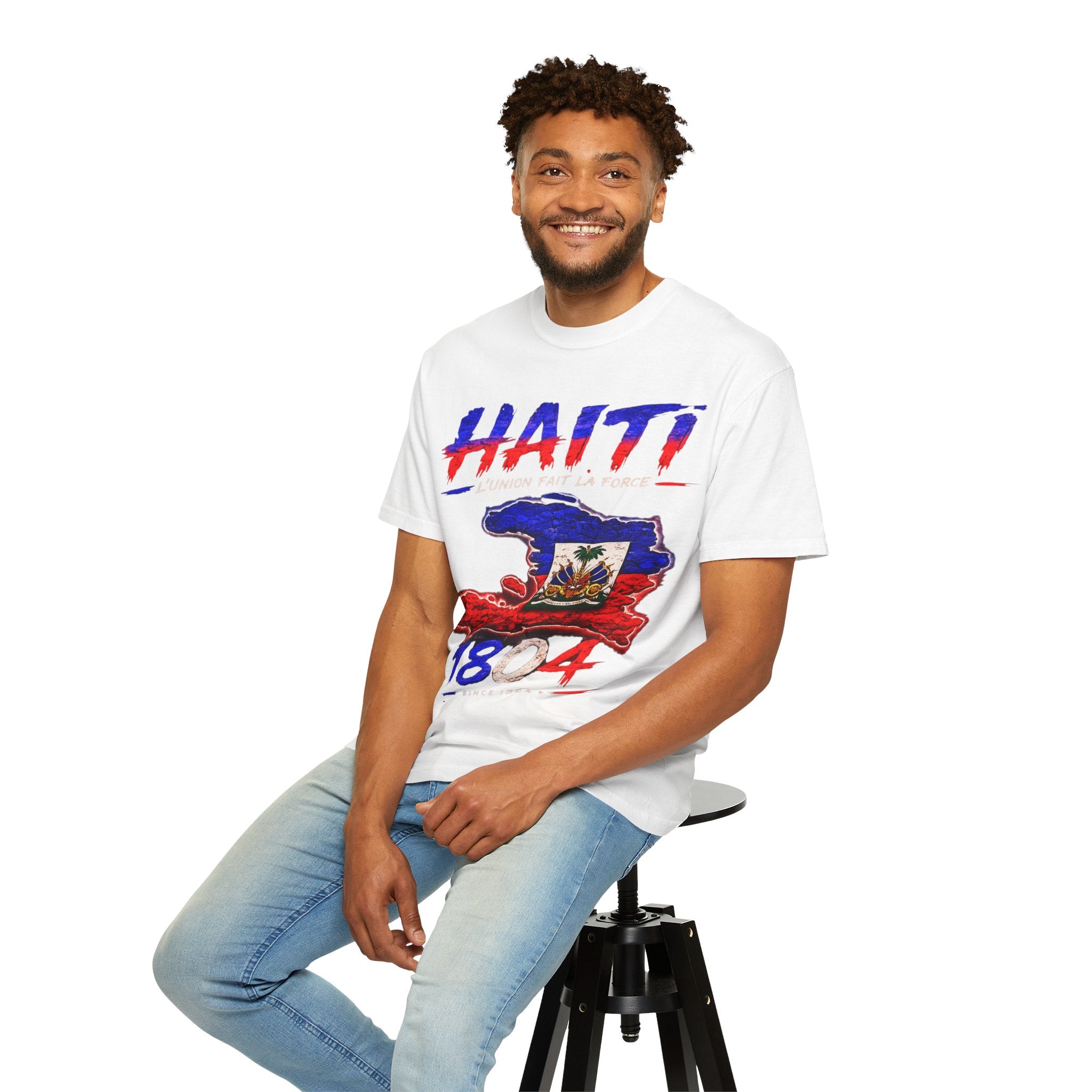 Haiti 1804 Flag Map T-Shirt — Haitian Pride Graphic Tee