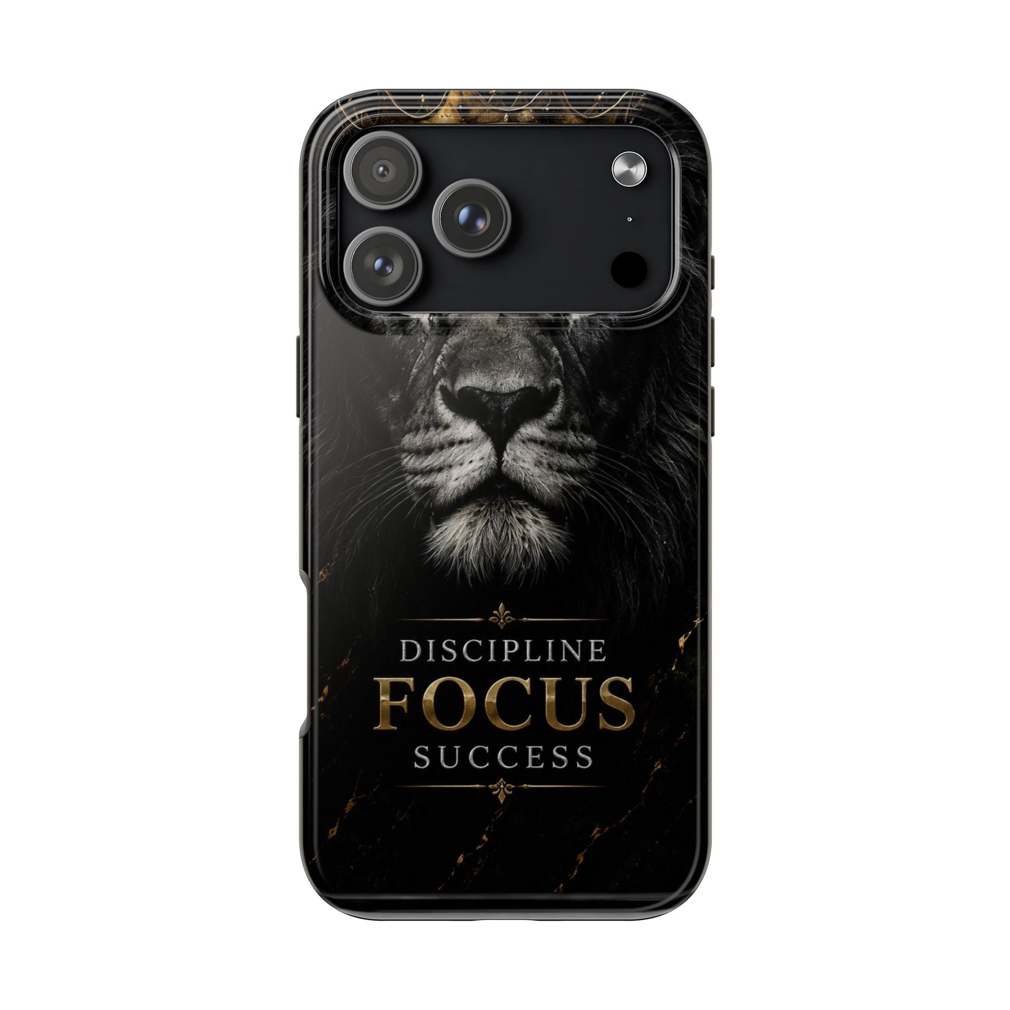 Lion 'Discipline Focus Success' Tough Phone Case