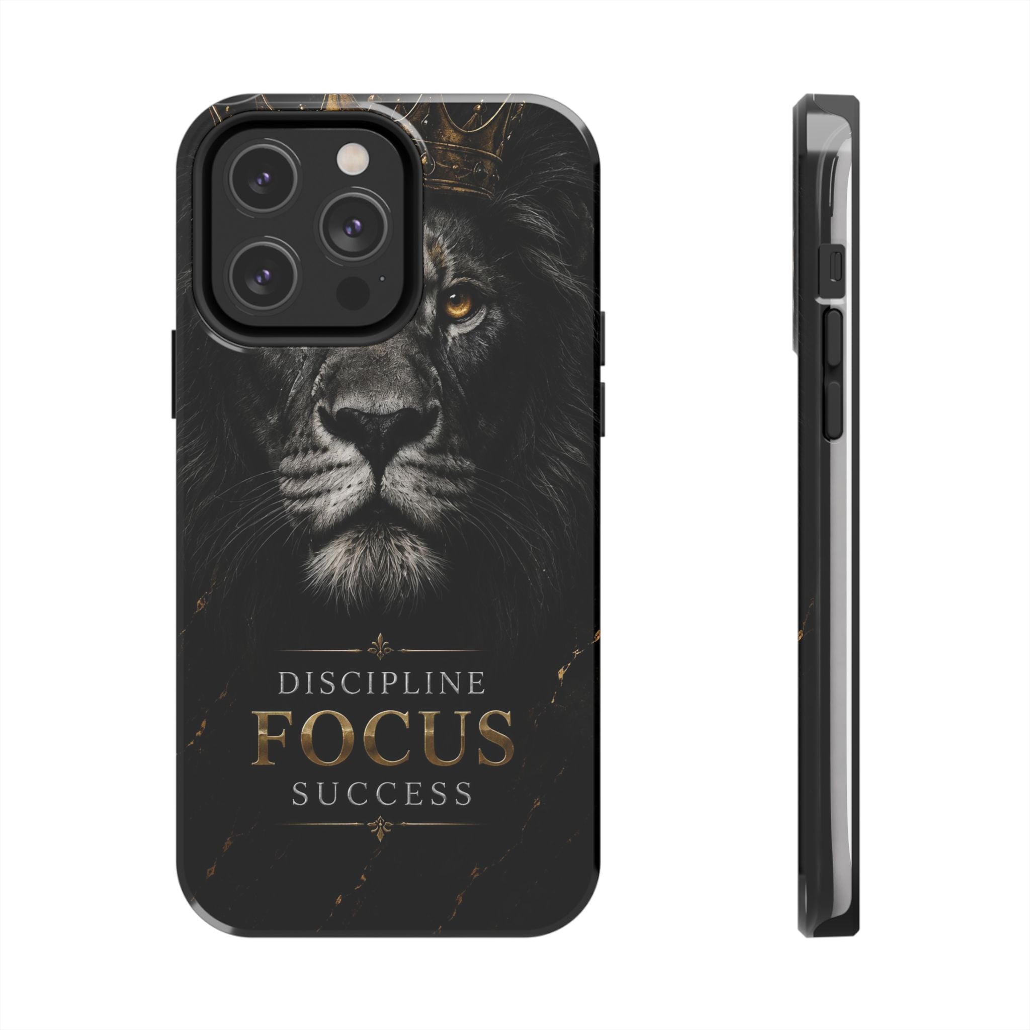 Lion 'Discipline Focus Success' Tough Phone Case