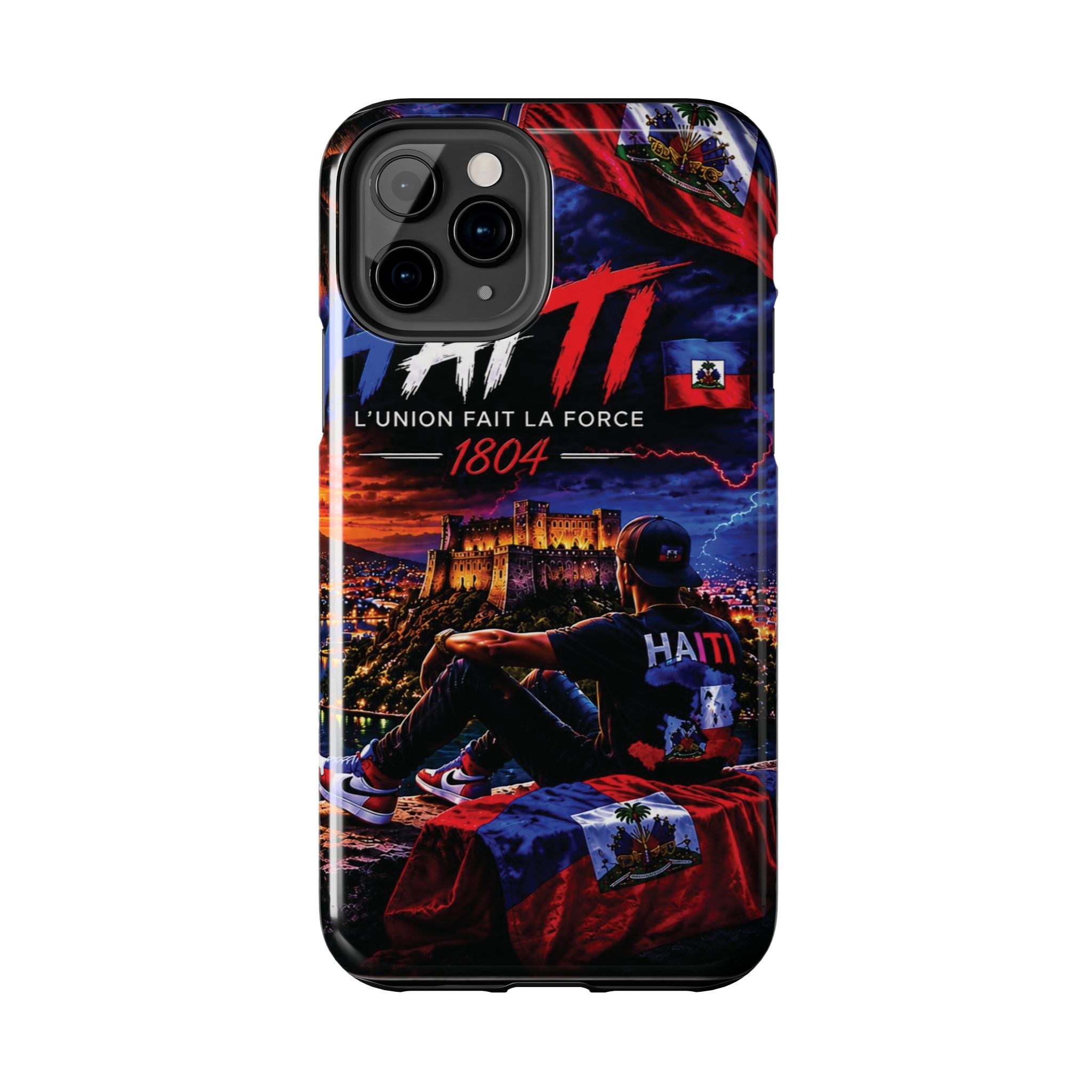 Haiti 1804 Tough Phone Case — L'Union Fait La Force Patriotic Protective Cover