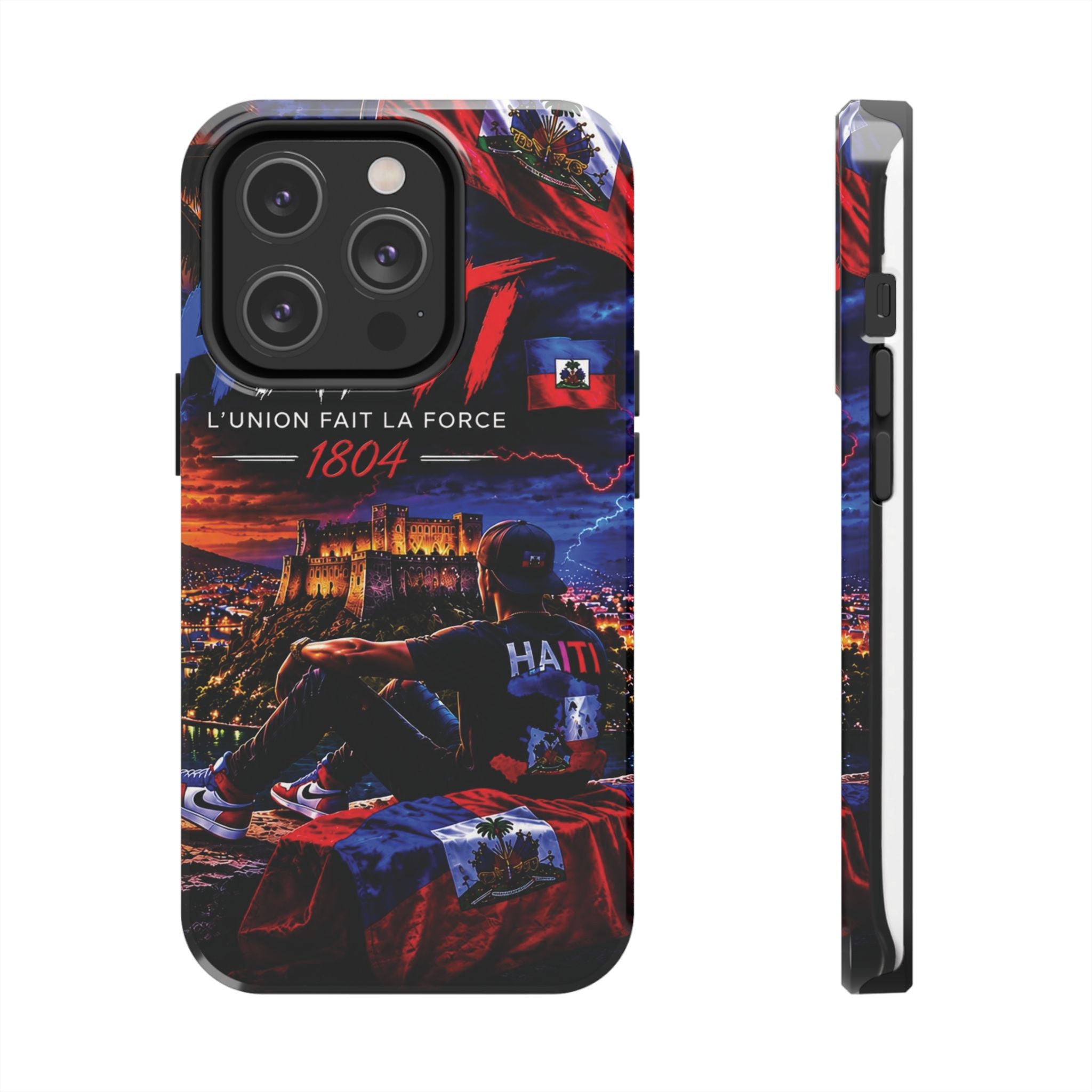 Haiti 1804 Tough Phone Case — L'Union Fait La Force Patriotic Protective Cover