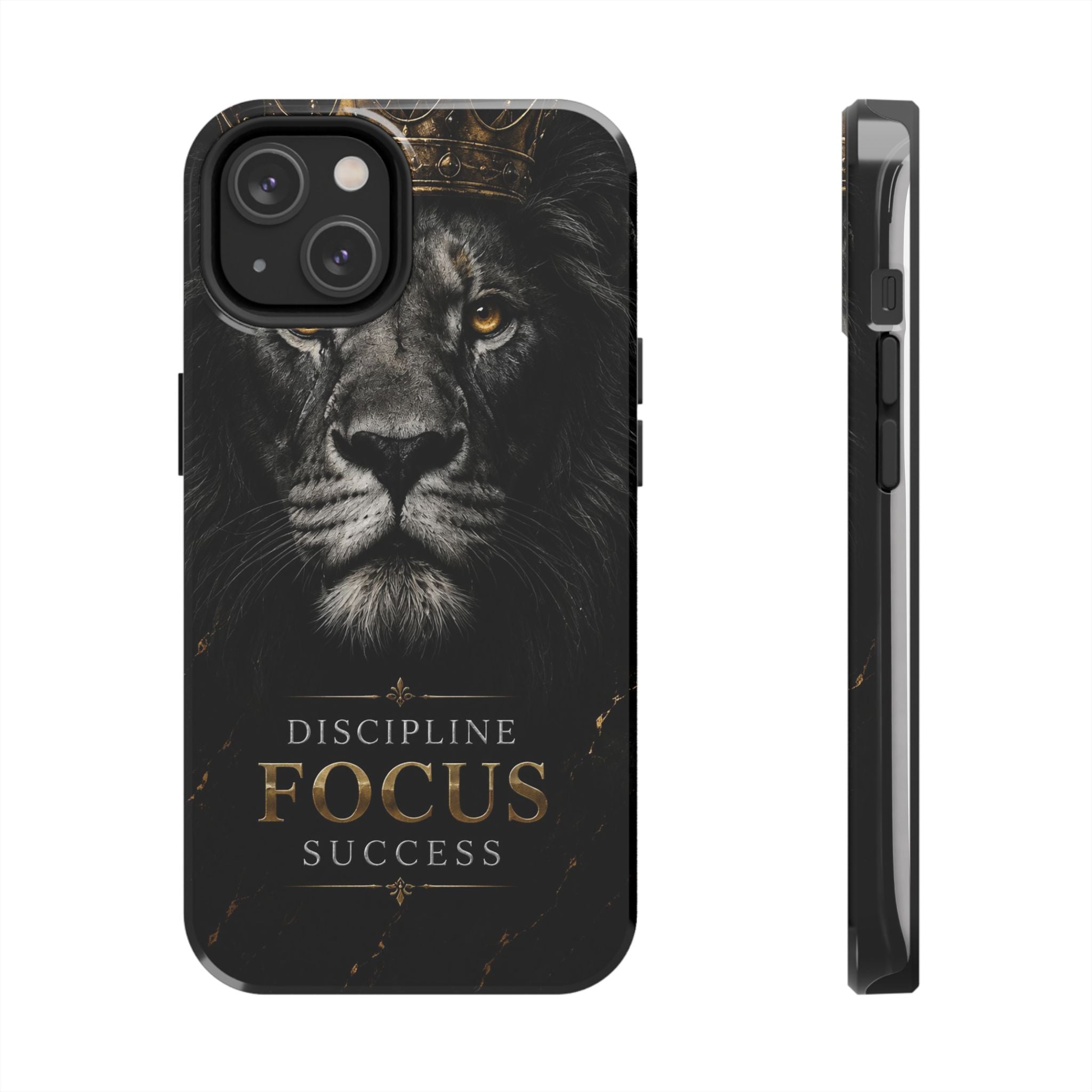 Lion 'Discipline Focus Success' Tough Phone Case