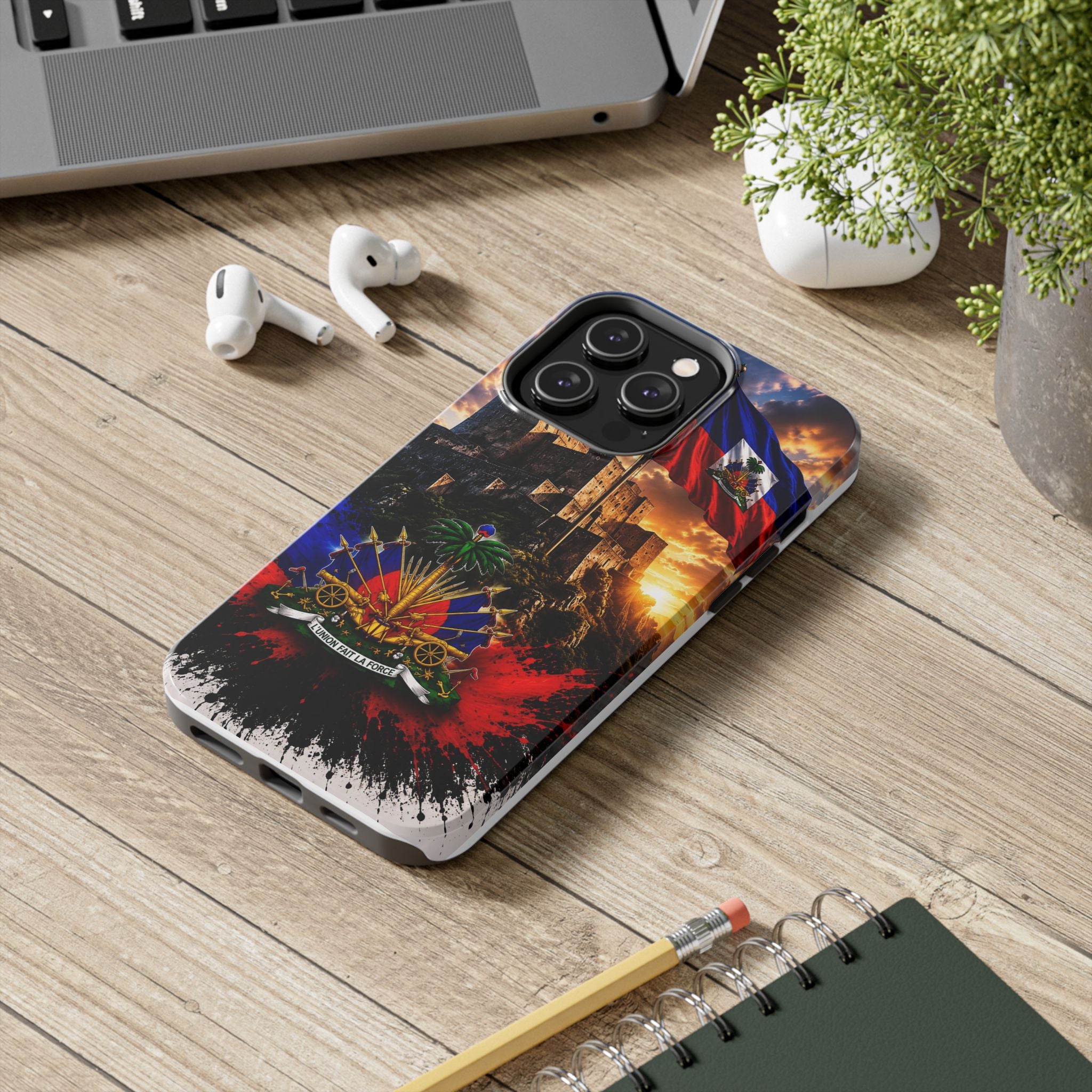 Haiti Crest Tough Phone Case — Citadel Sunset Protective Phone Cover