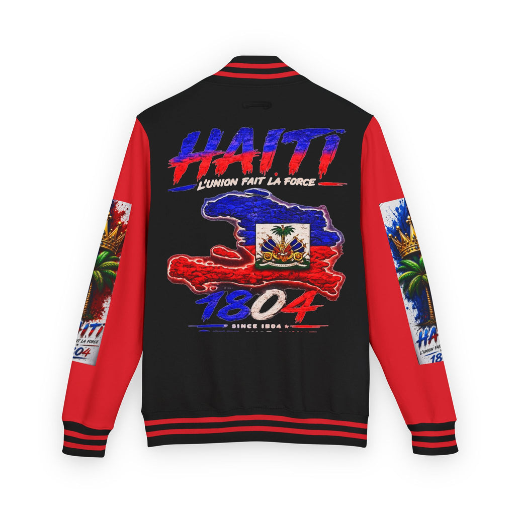Letterman Jacket — Haiti Map & Flag 1804 Vintage Varsity Jacket