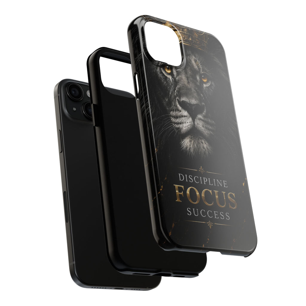 Lion 'Discipline Focus Success' Tough Phone Case