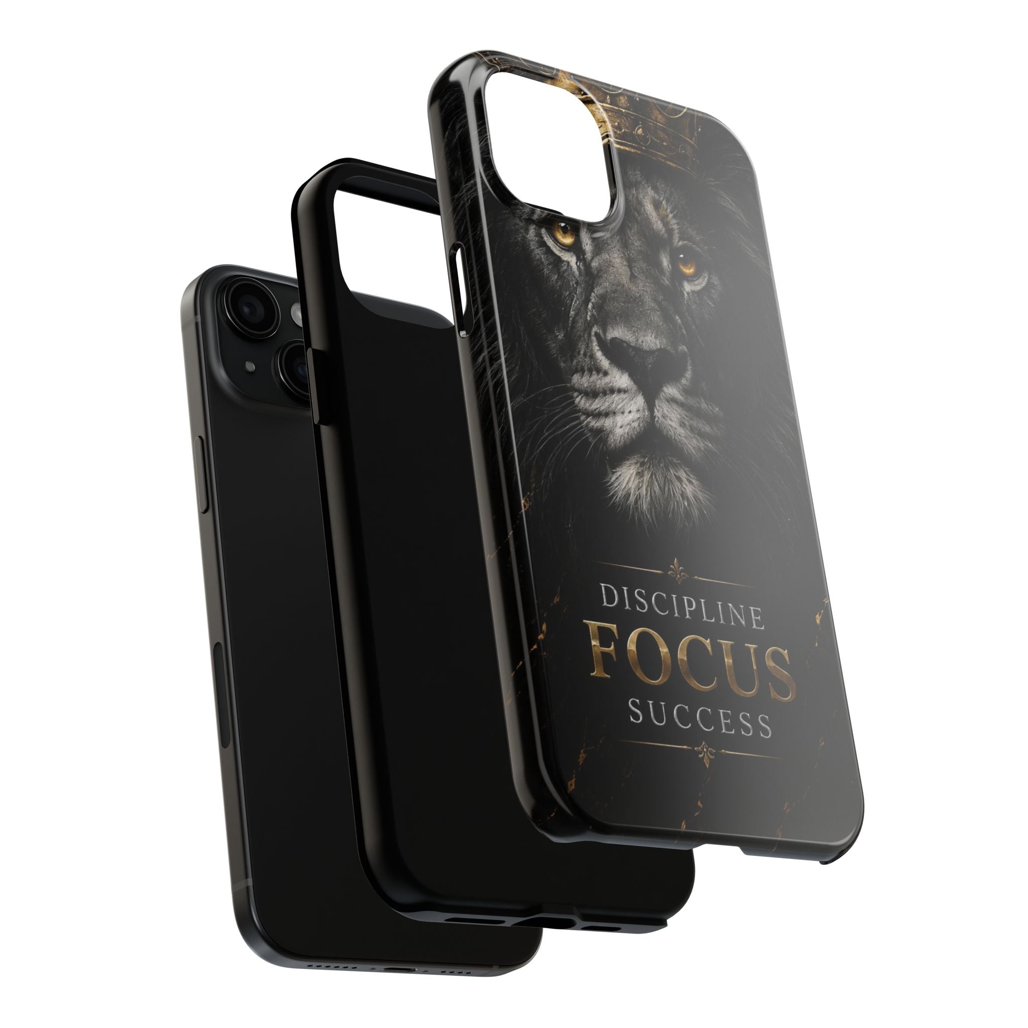 Lion 'Discipline Focus Success' Tough Phone Case