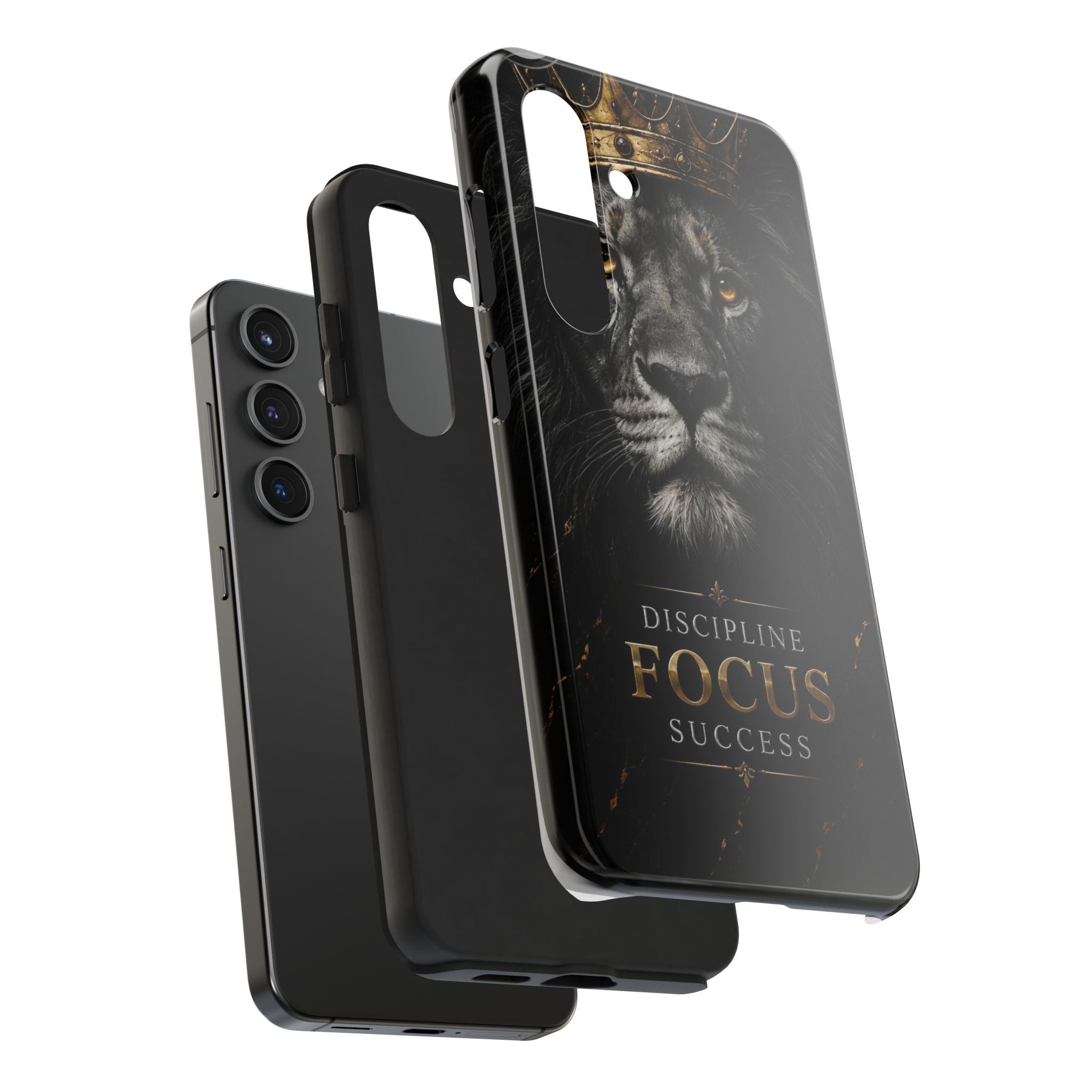 Lion 'Discipline Focus Success' Tough Phone Case
