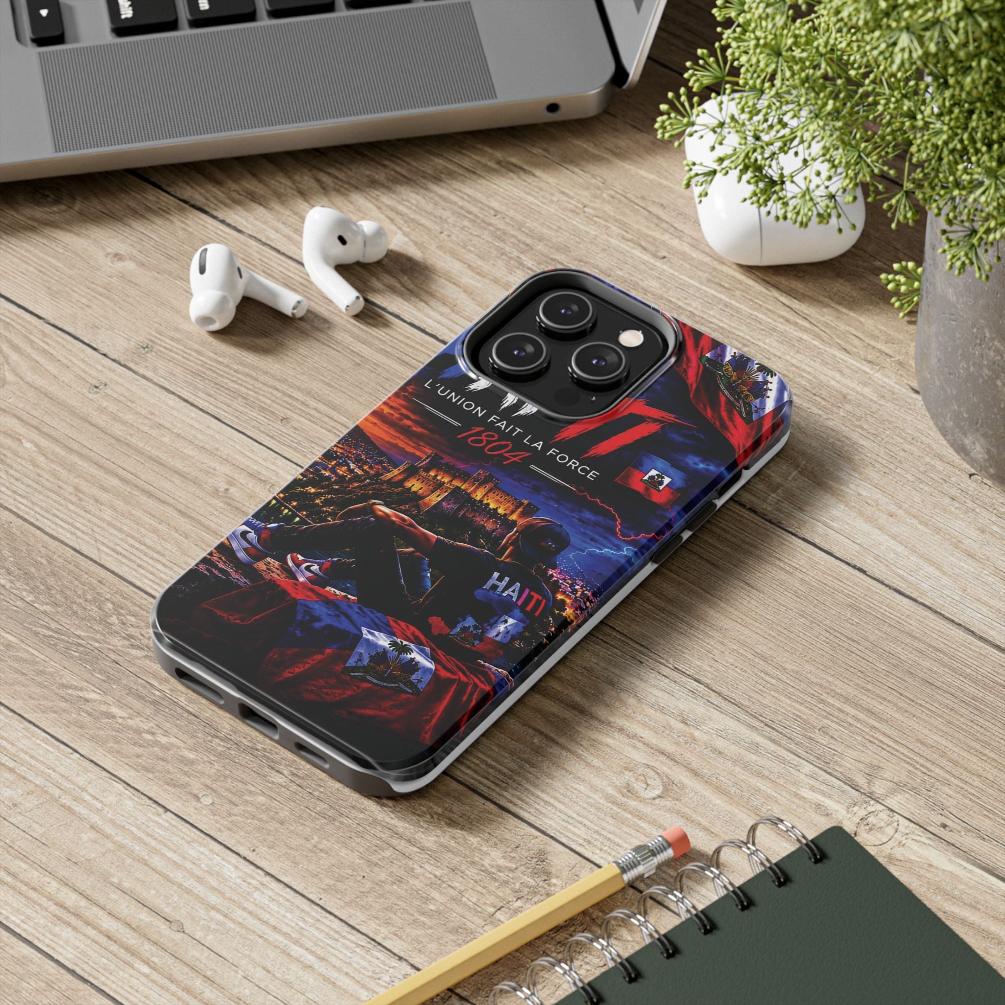Haiti 1804 Tough Phone Case — L'Union Fait La Force Patriotic Protective Cover