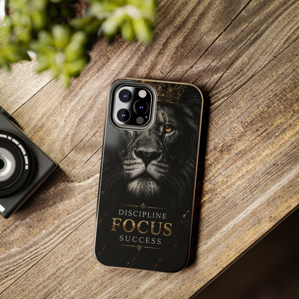 Lion 'Discipline Focus Success' Tough Phone Case