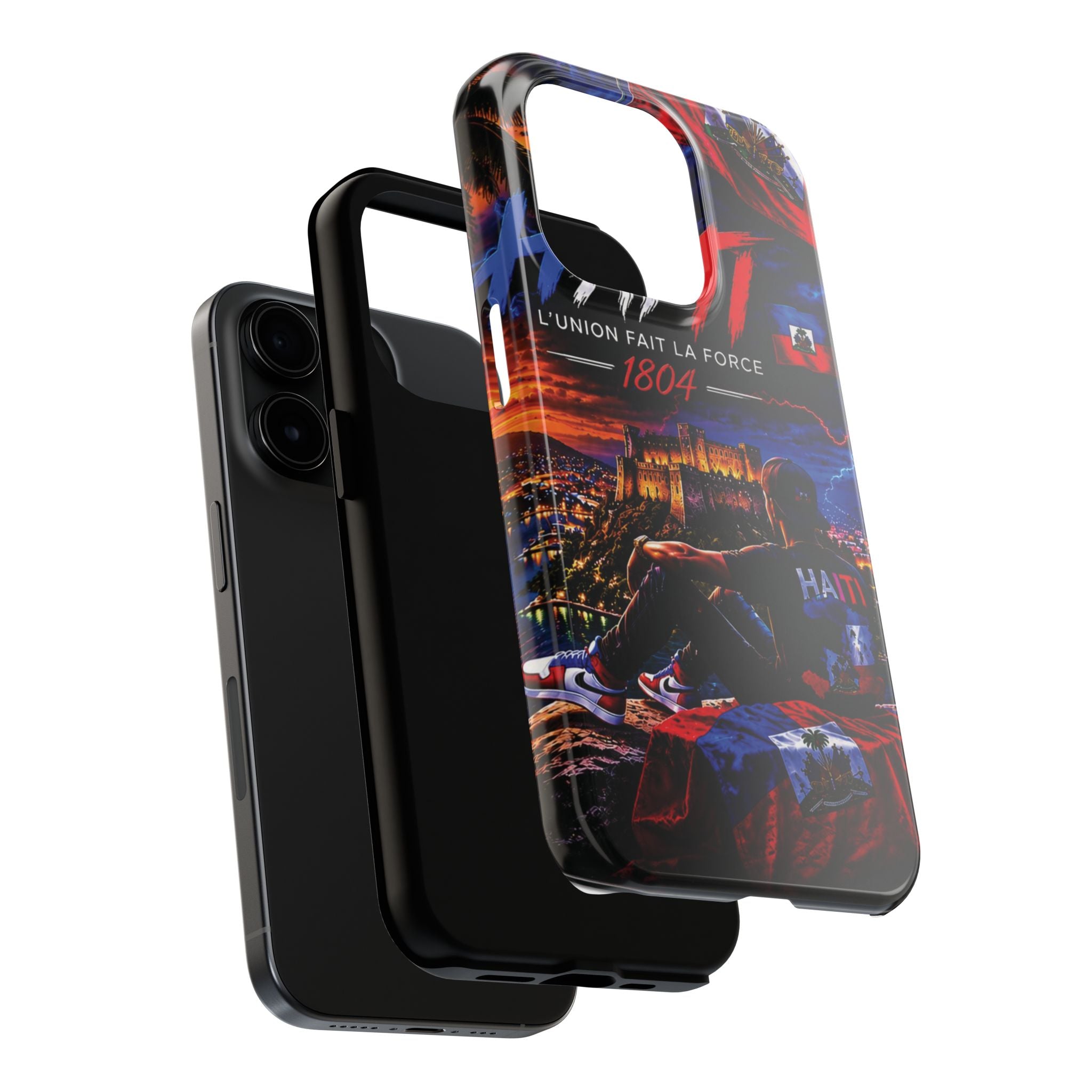 Haiti 1804 Tough Phone Case — L'Union Fait La Force Patriotic Protective Cover