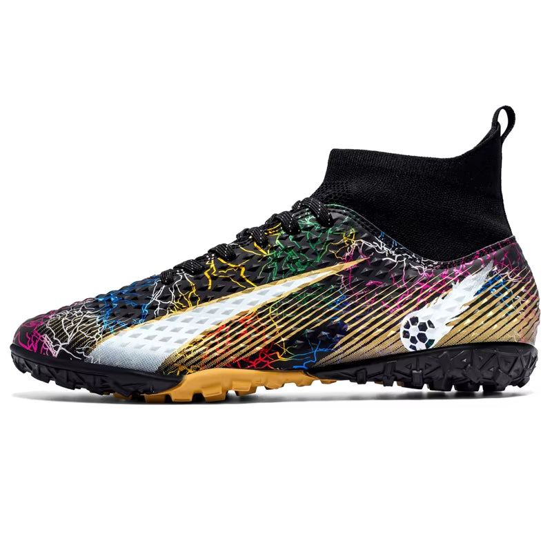 Men FG/TF Football Boots Futsal Professional Unisex Anti-Slip Kids Soccer Shoes Grass Training Outdoor Football Shoes Sneakers