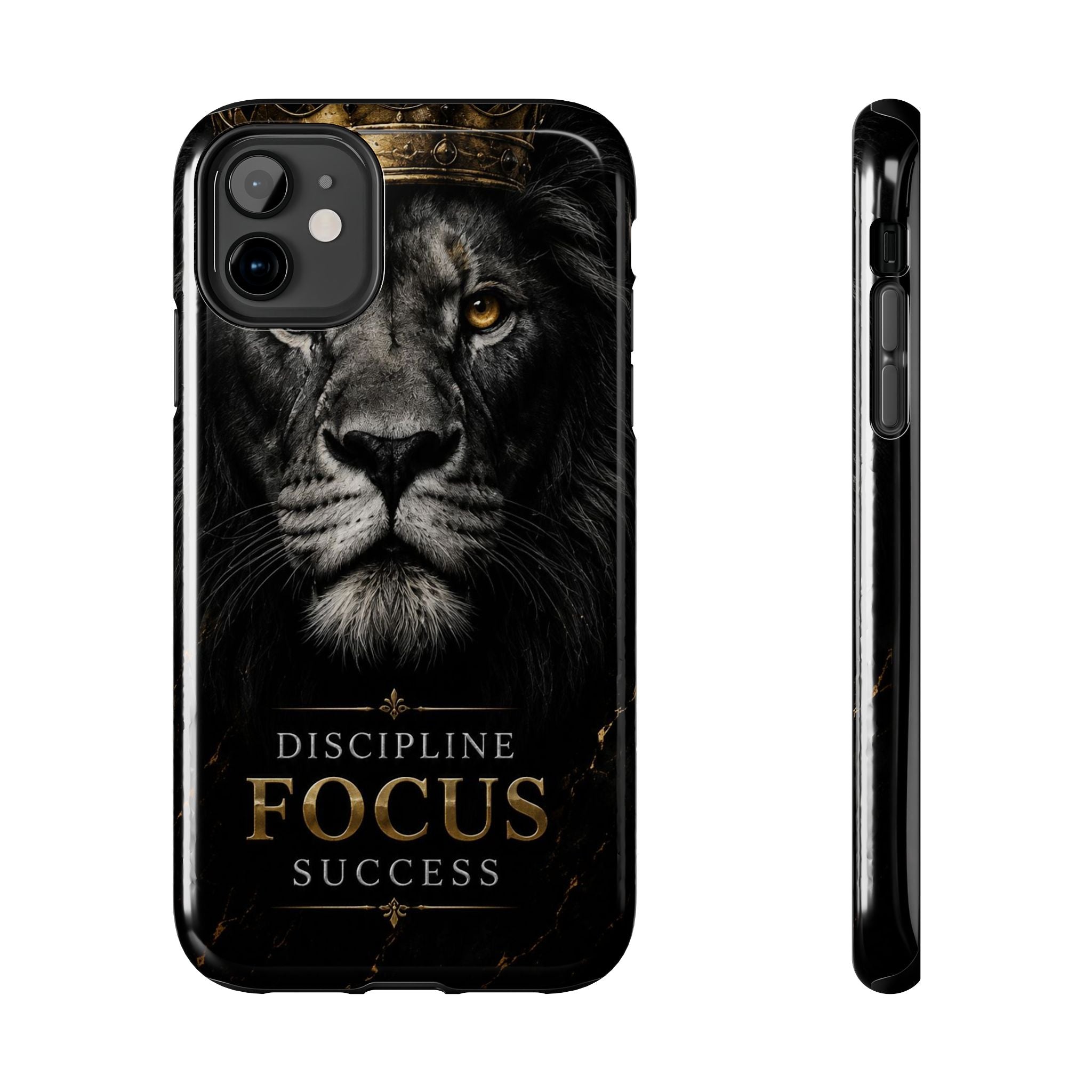 Lion 'Discipline Focus Success' Tough Phone Case