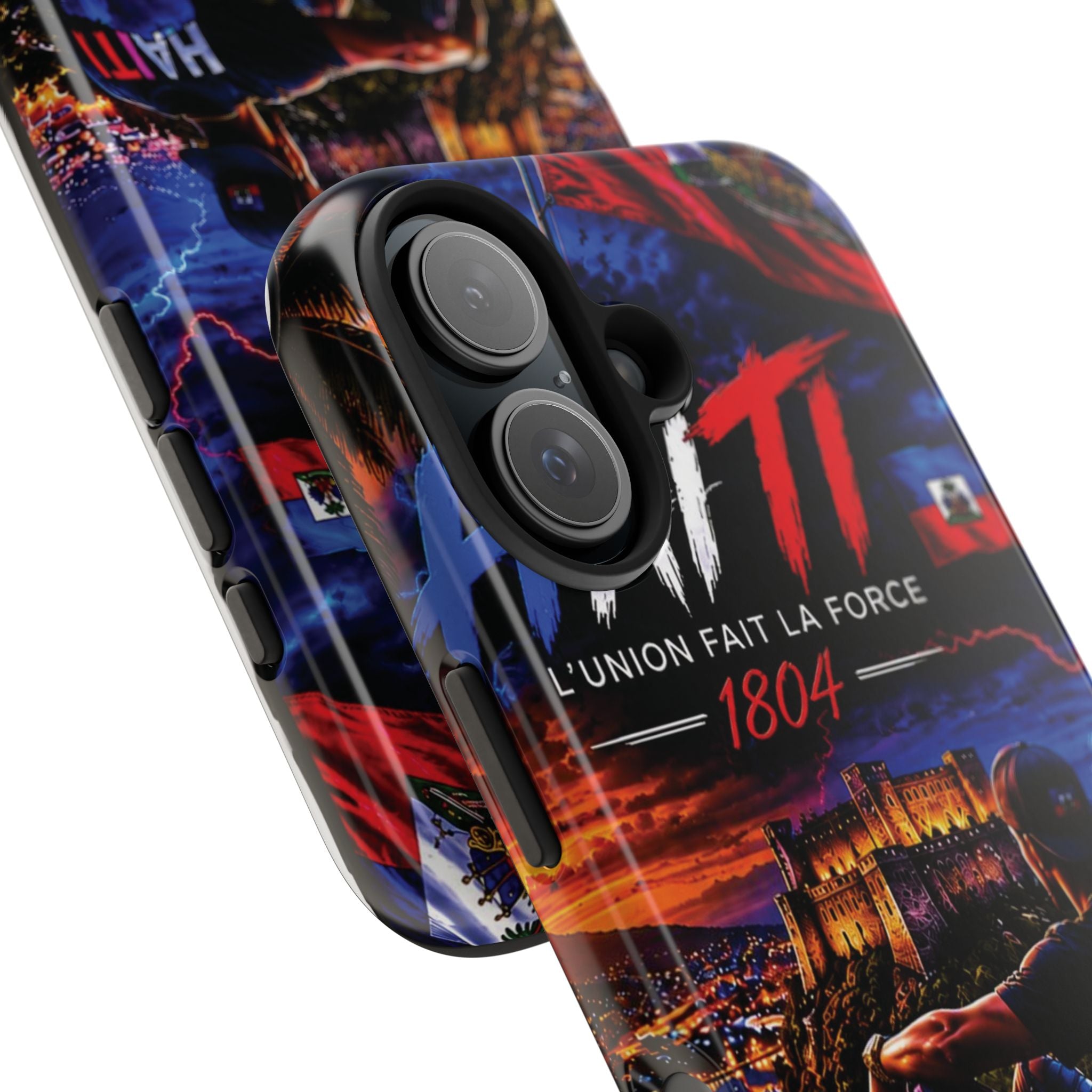 Haiti 1804 Tough Phone Case — L'Union Fait La Force Patriotic Protective Cover