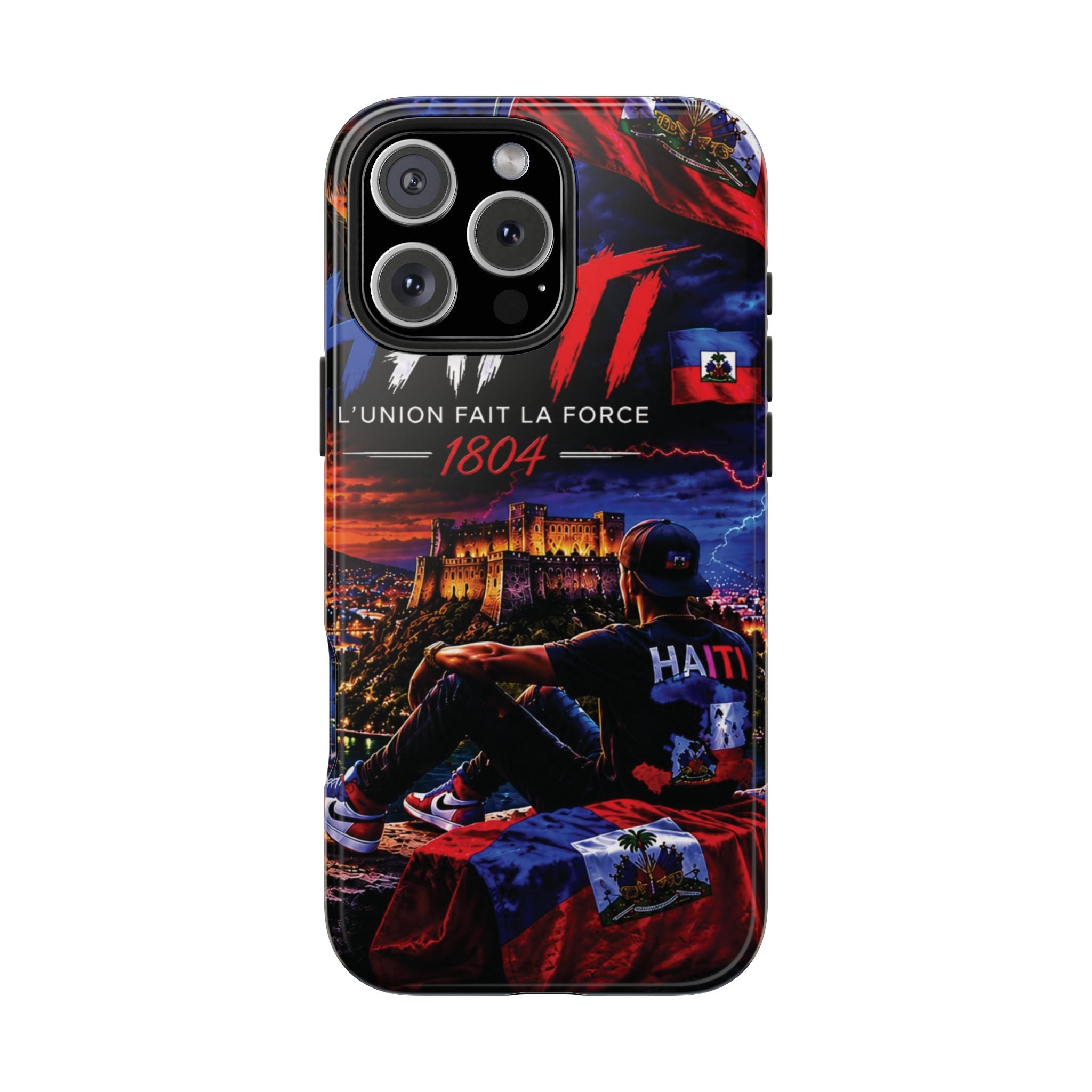 Haiti 1804 Tough Phone Case — L'Union Fait La Force Patriotic Protective Cover