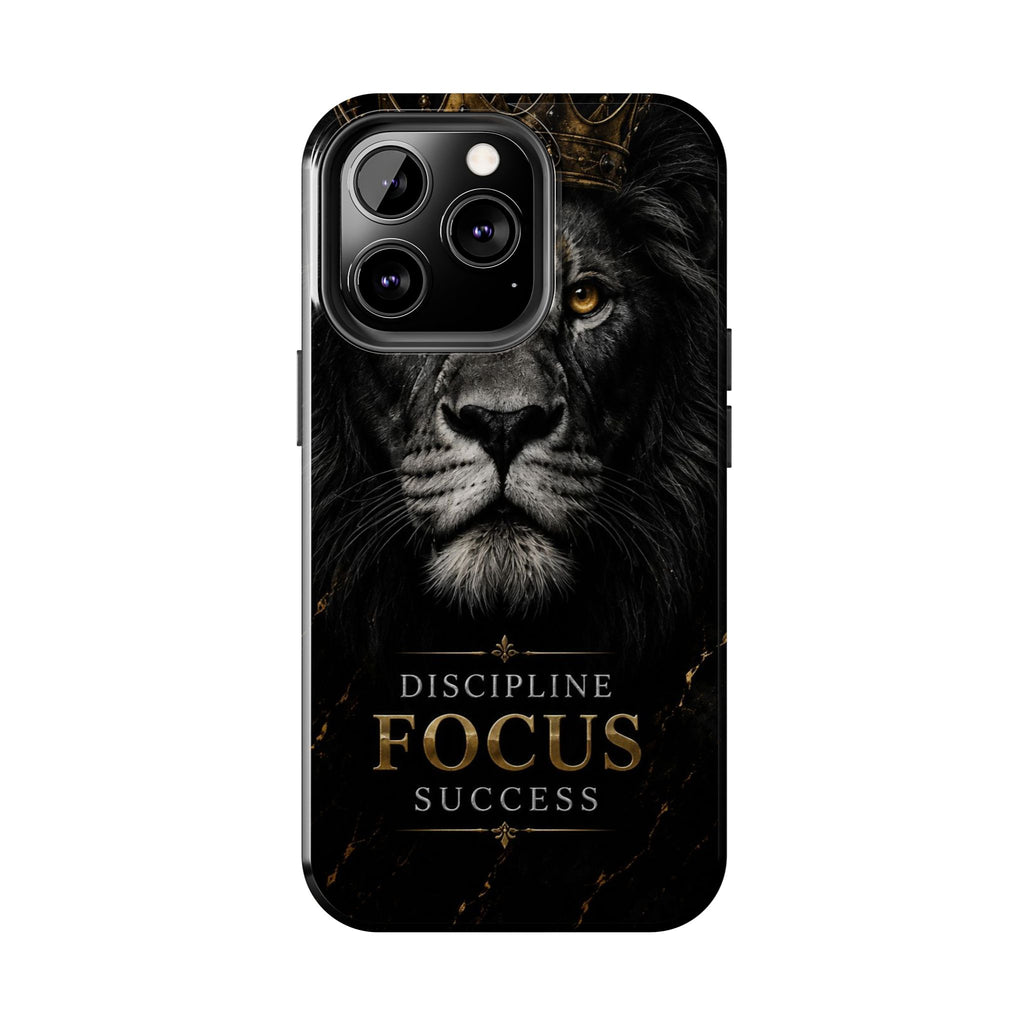 Lion 'Discipline Focus Success' Tough Phone Case